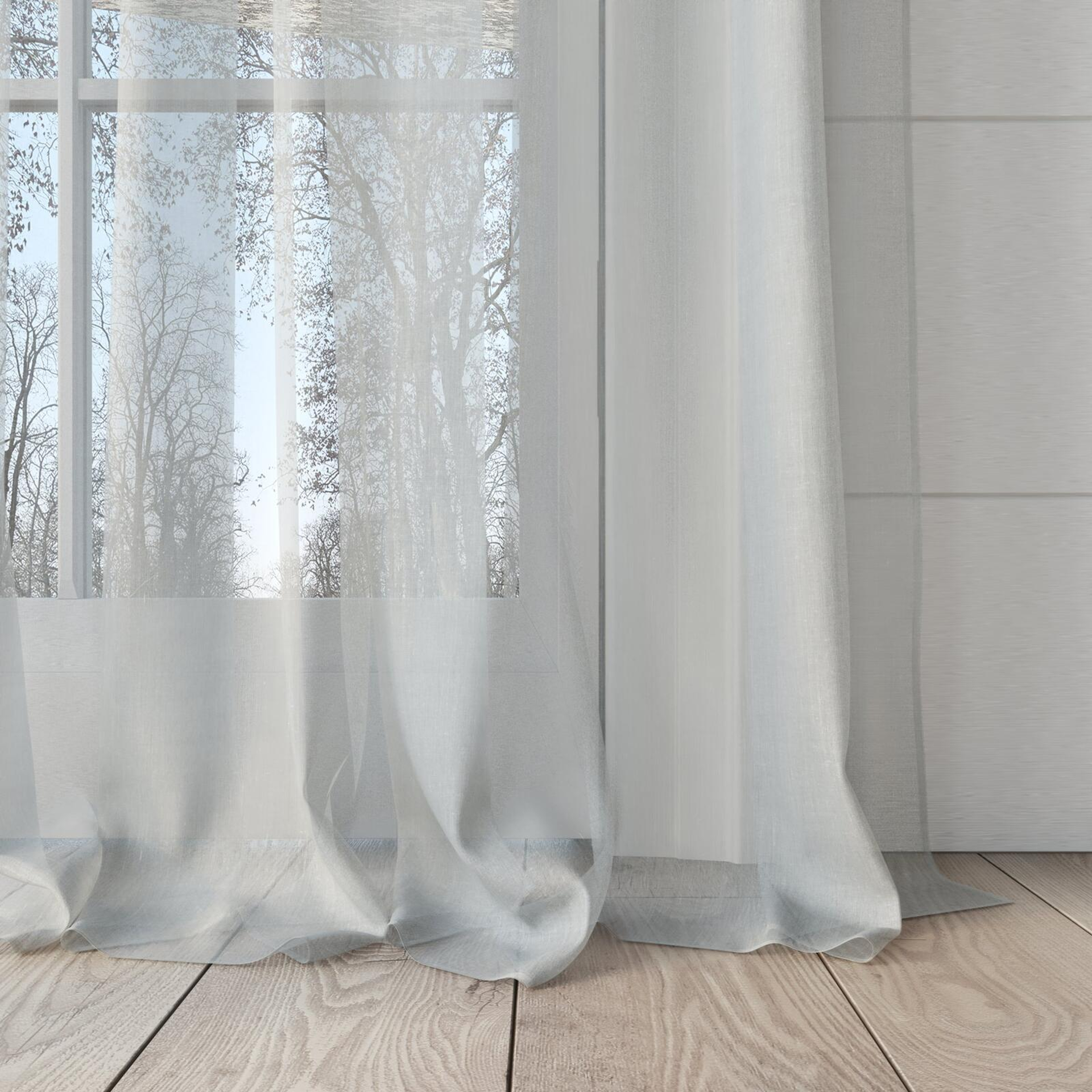 Bottom view of Audiance Limestone, puddled, on curtain rod