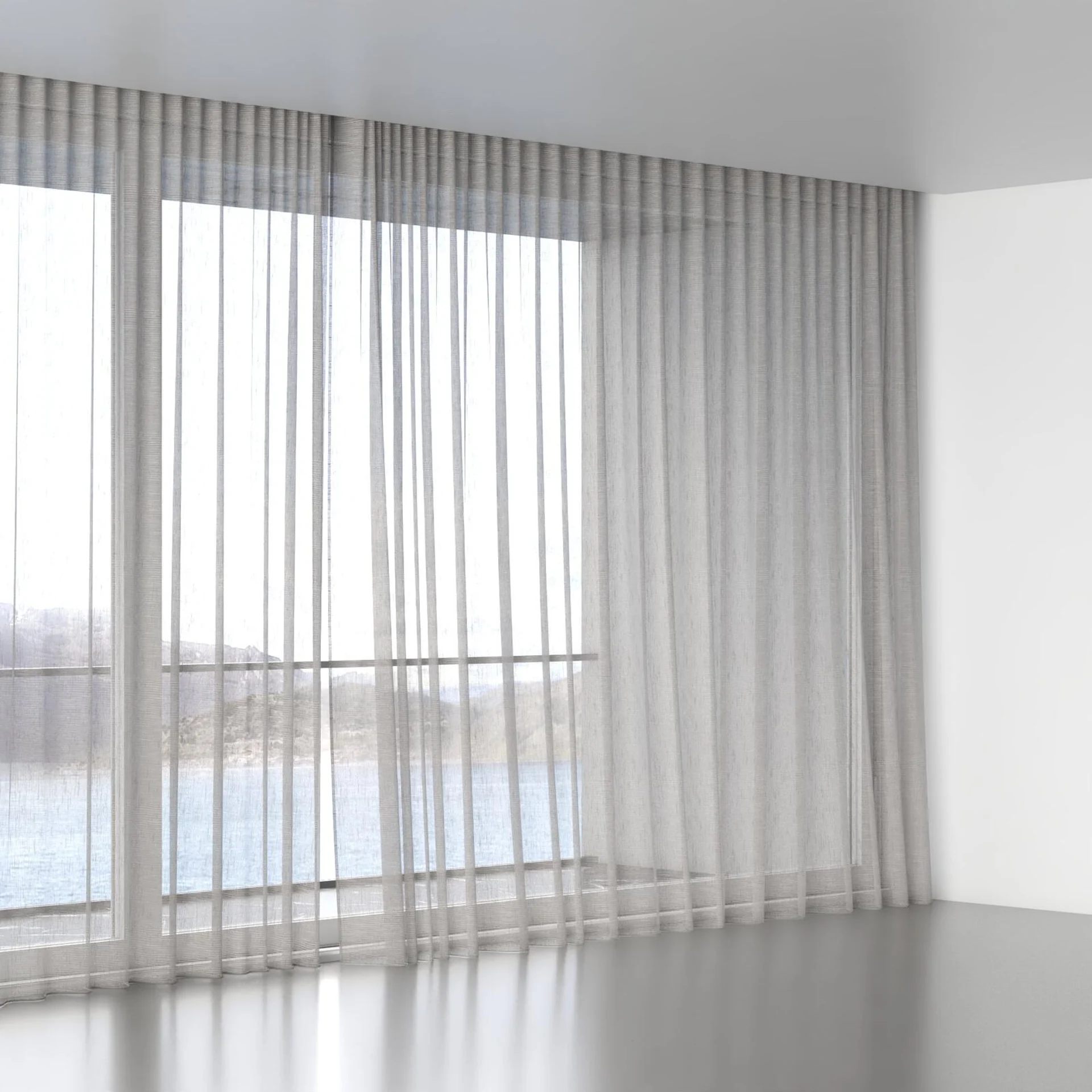 Full view of Drift Mineral, wave pleat