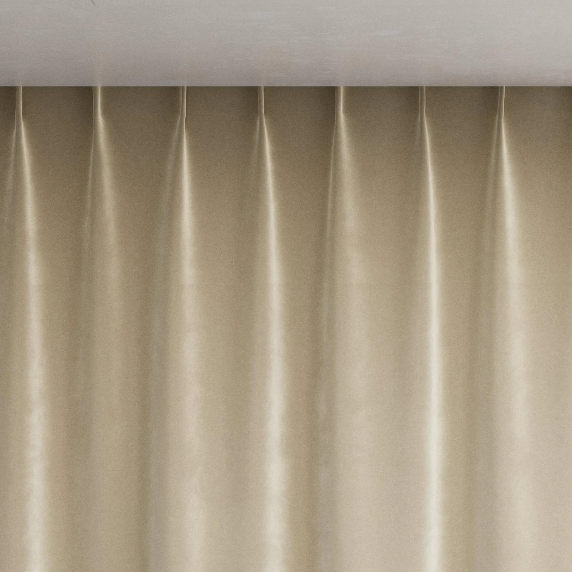 Top view of Velvelux Dune, pinch pleat