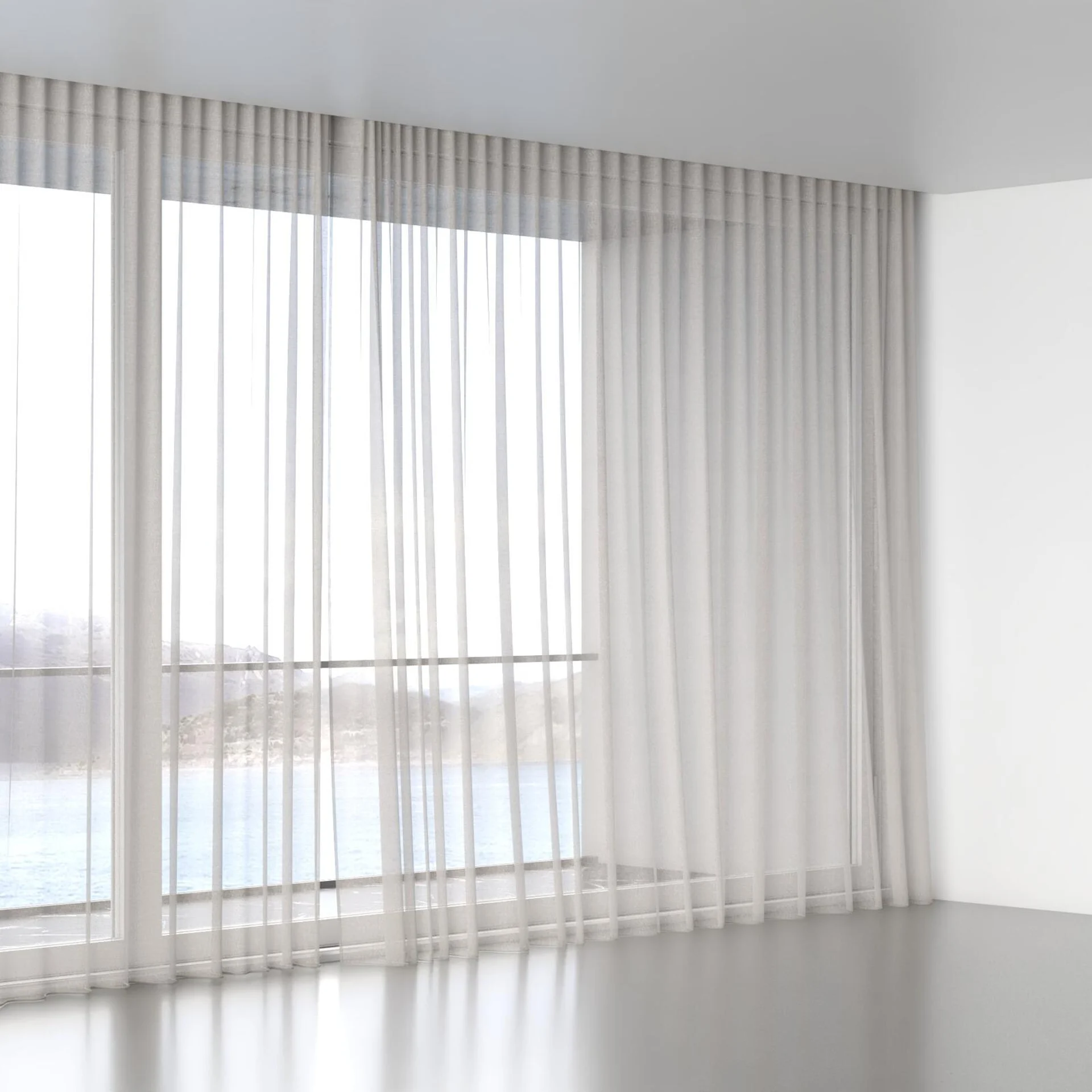 Full view of Enso Linen, wave pleat