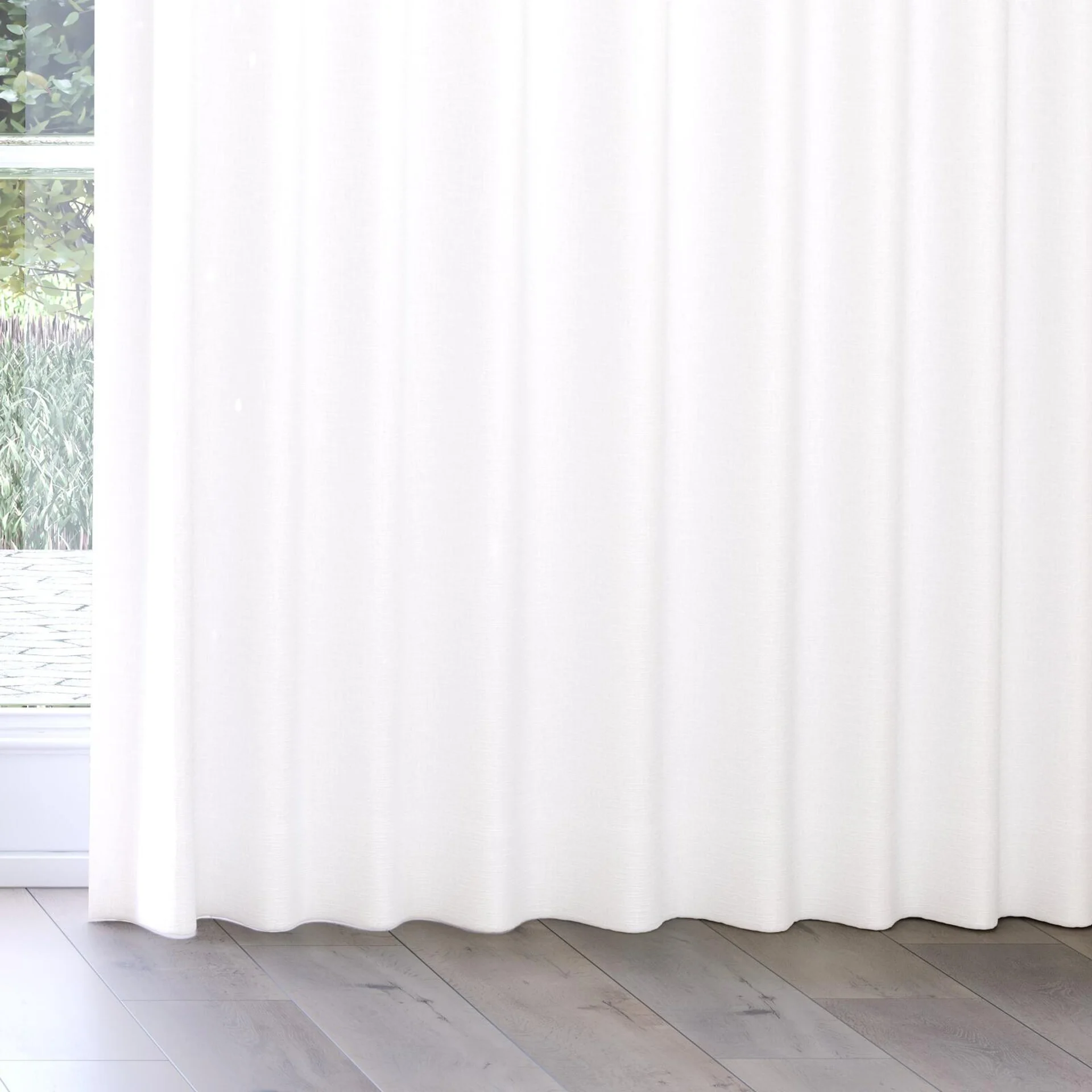 Bottom view of Artemis Marble, on curtain rail