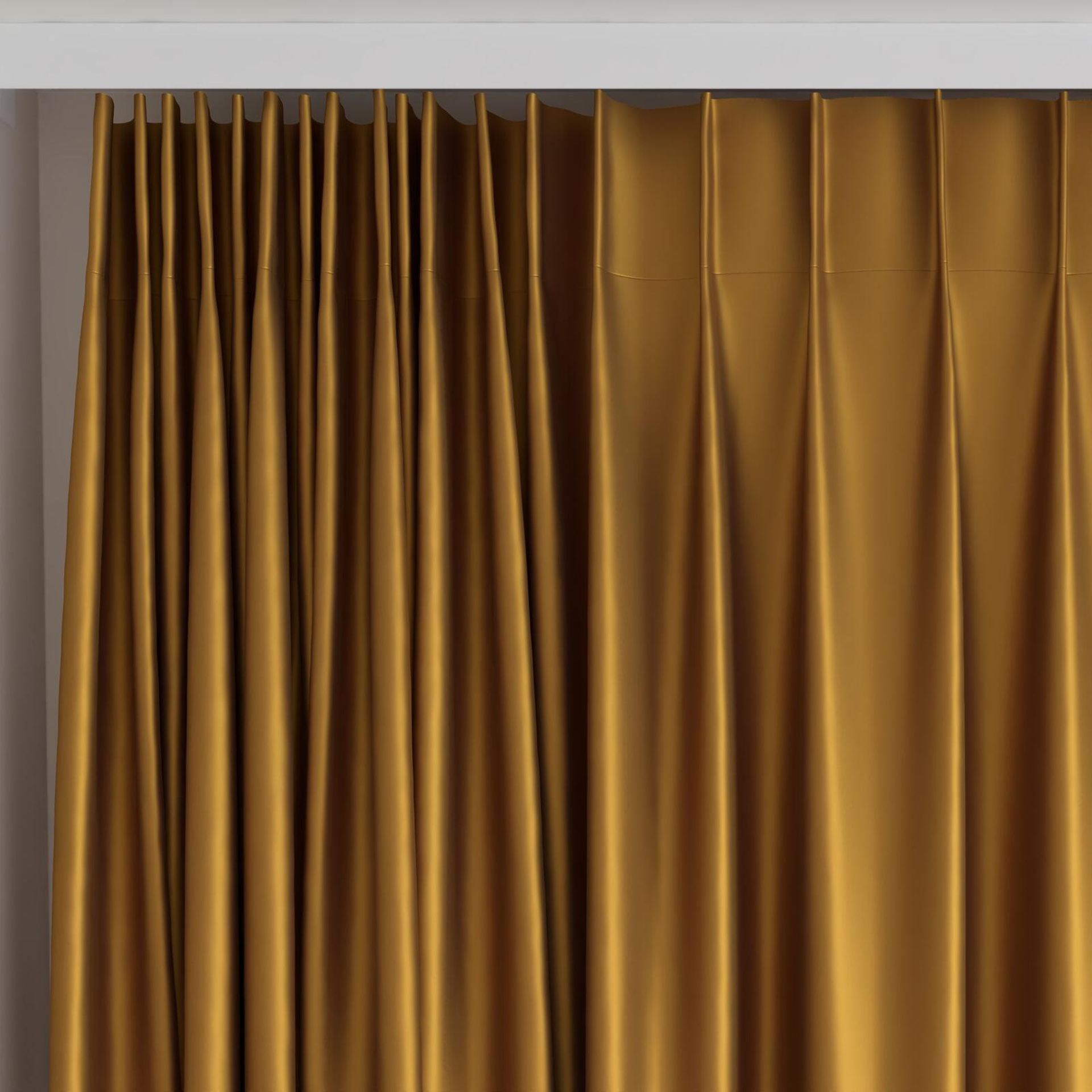 Top view of North Face Gold, on curtain rail