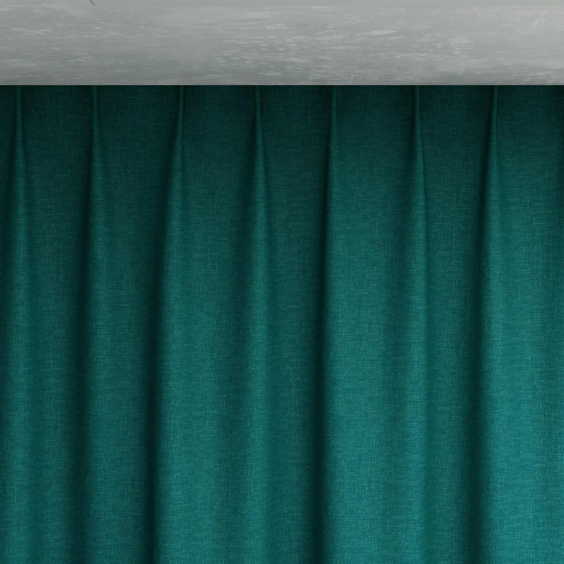 Top view of Rover Teal, pinch pleat
