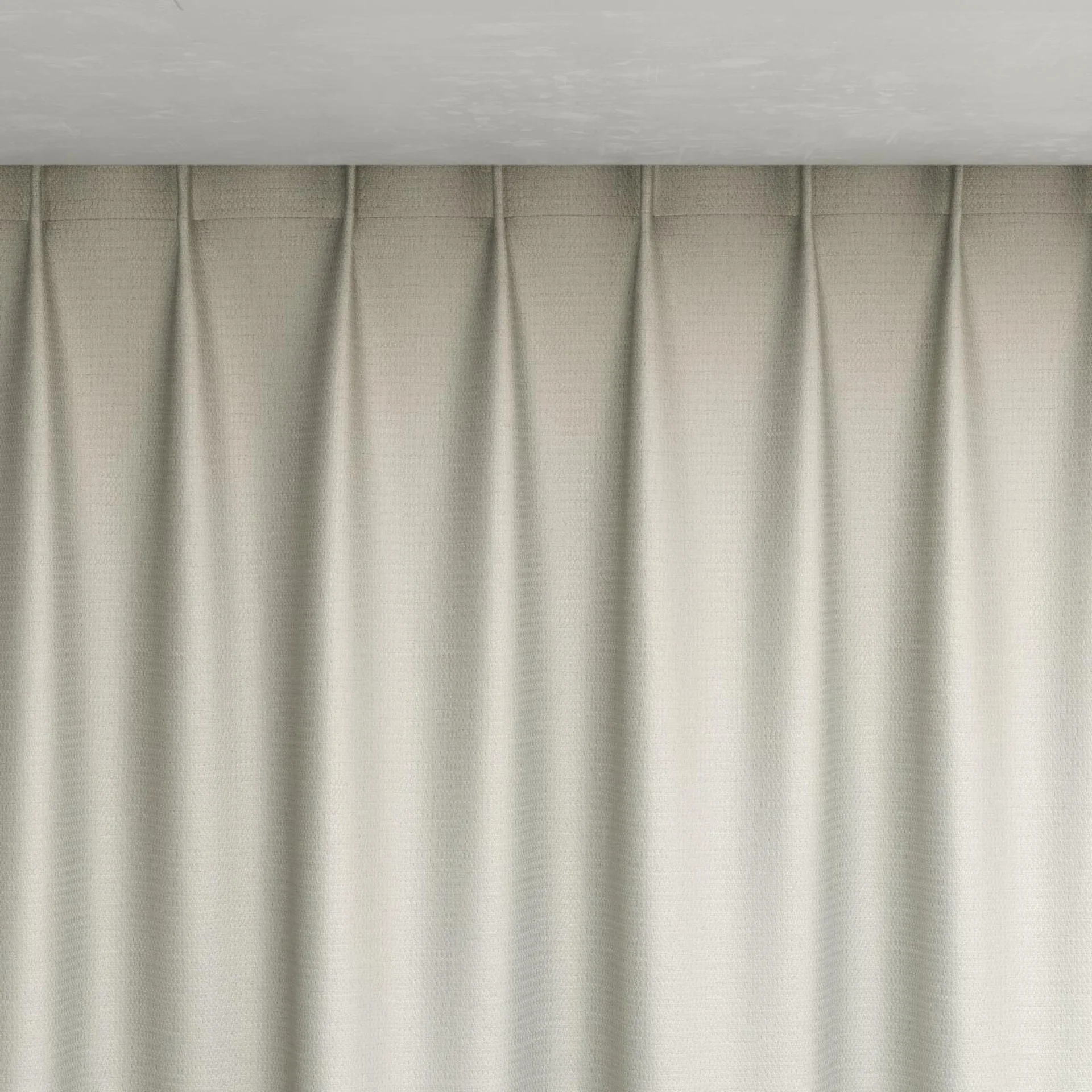 Top view of Kennedy FR Blackout Hessian, pinch pleat