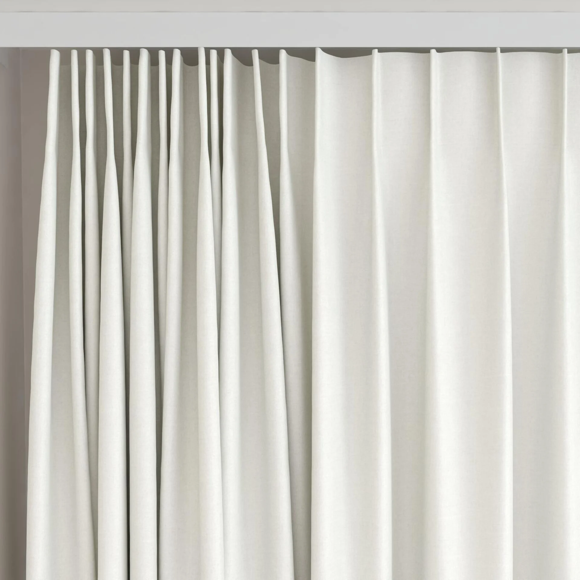 Top view of Re Delis Cream, on curtain rail