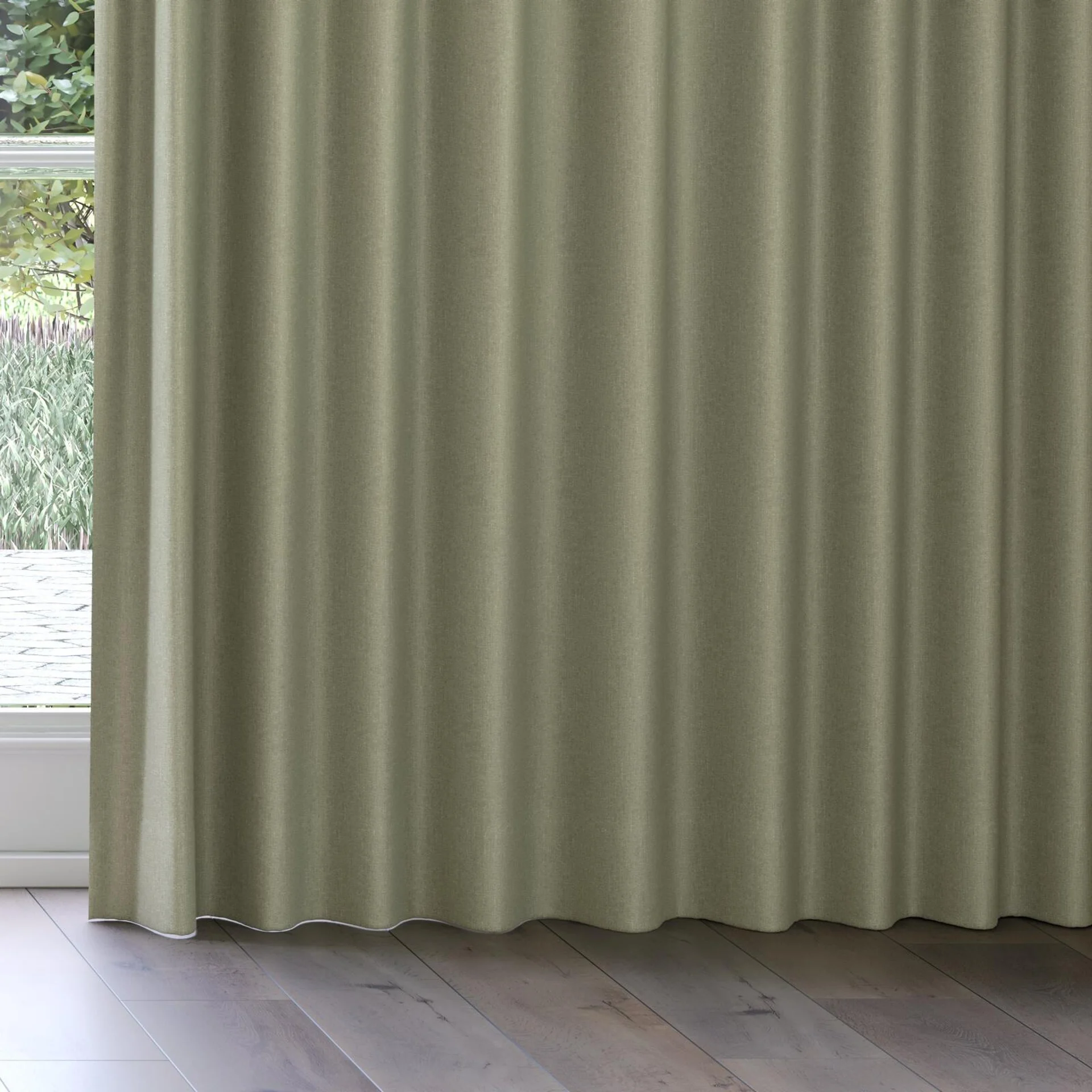 Bottom view of Excel Sage, on curtain rail