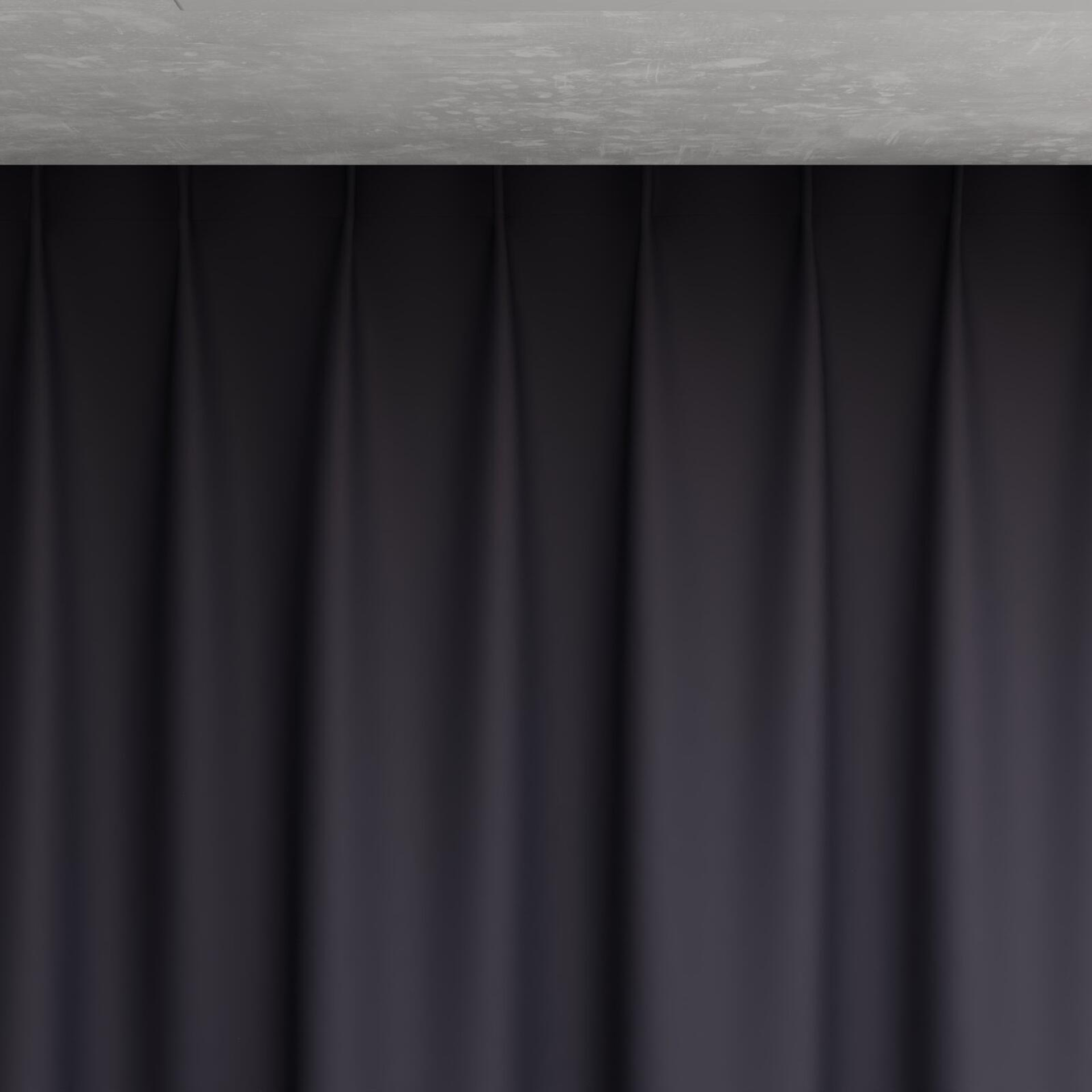 Top view of Vesta Ebony, pinch pleat