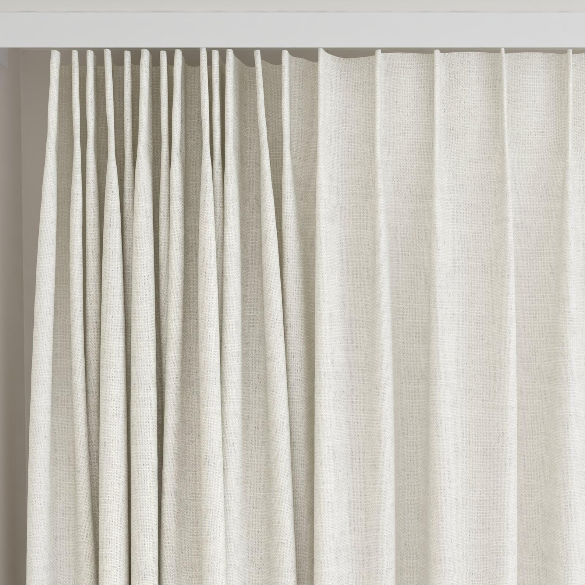 Top view of Revel Nougat, on curtain rail