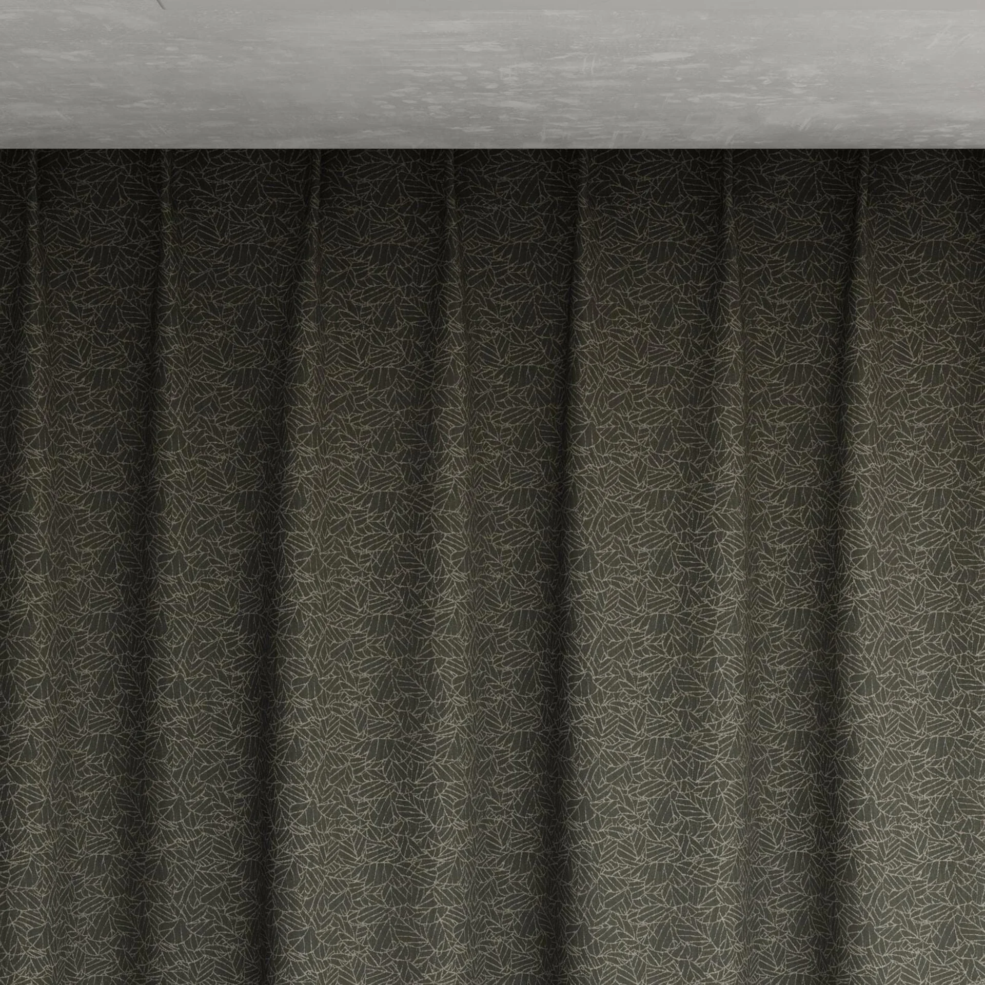 Top view of Laurel FR Blackout Shadow, pinch pleat