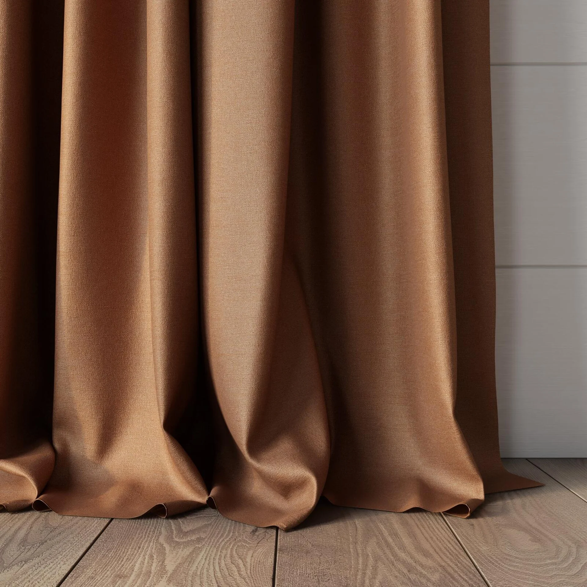 Bottom view of Hastings Clay, puddled, on curtain rod