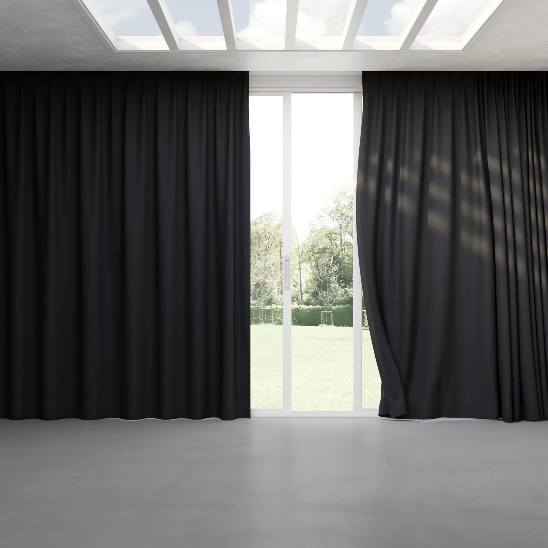 Full view of Dream Weaver 300 Steel, pinch pleat