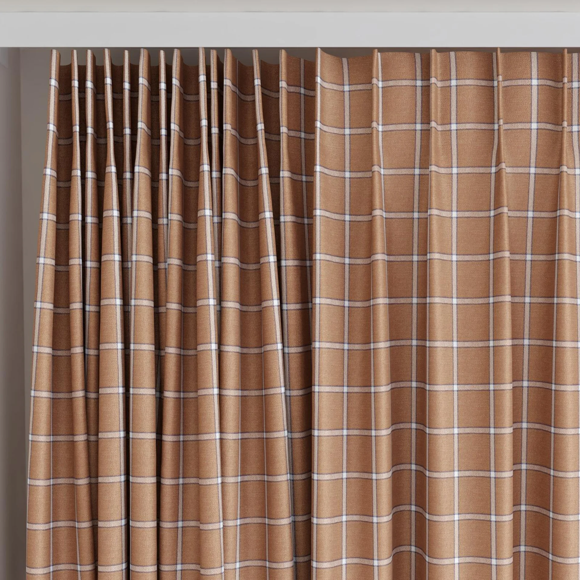 Top view of Southport Clay, on curtain rail