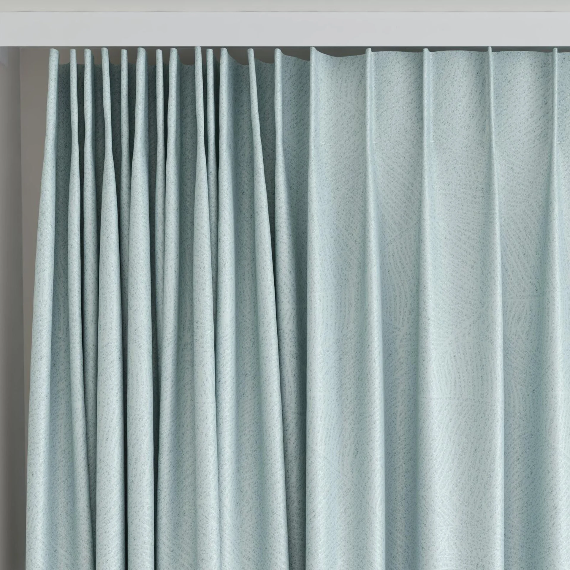 Top view of Umbra Duckegg, on curtain rail