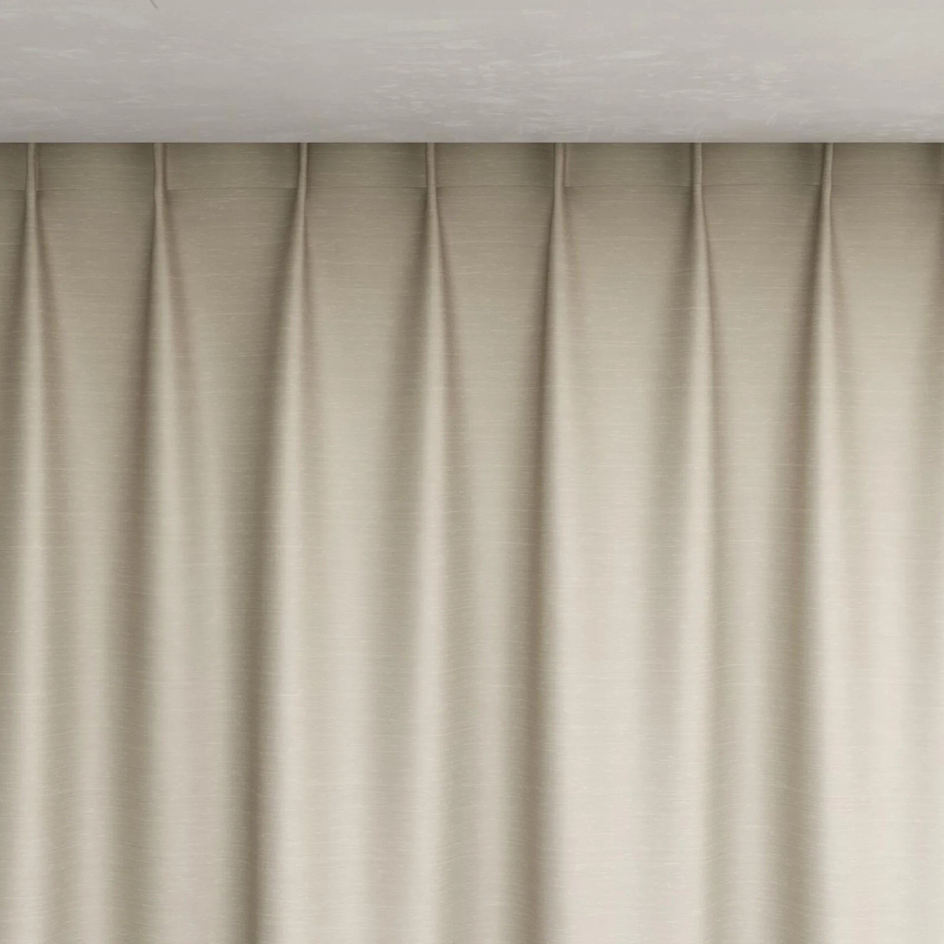 Top view of Silky Cement, pinch pleat