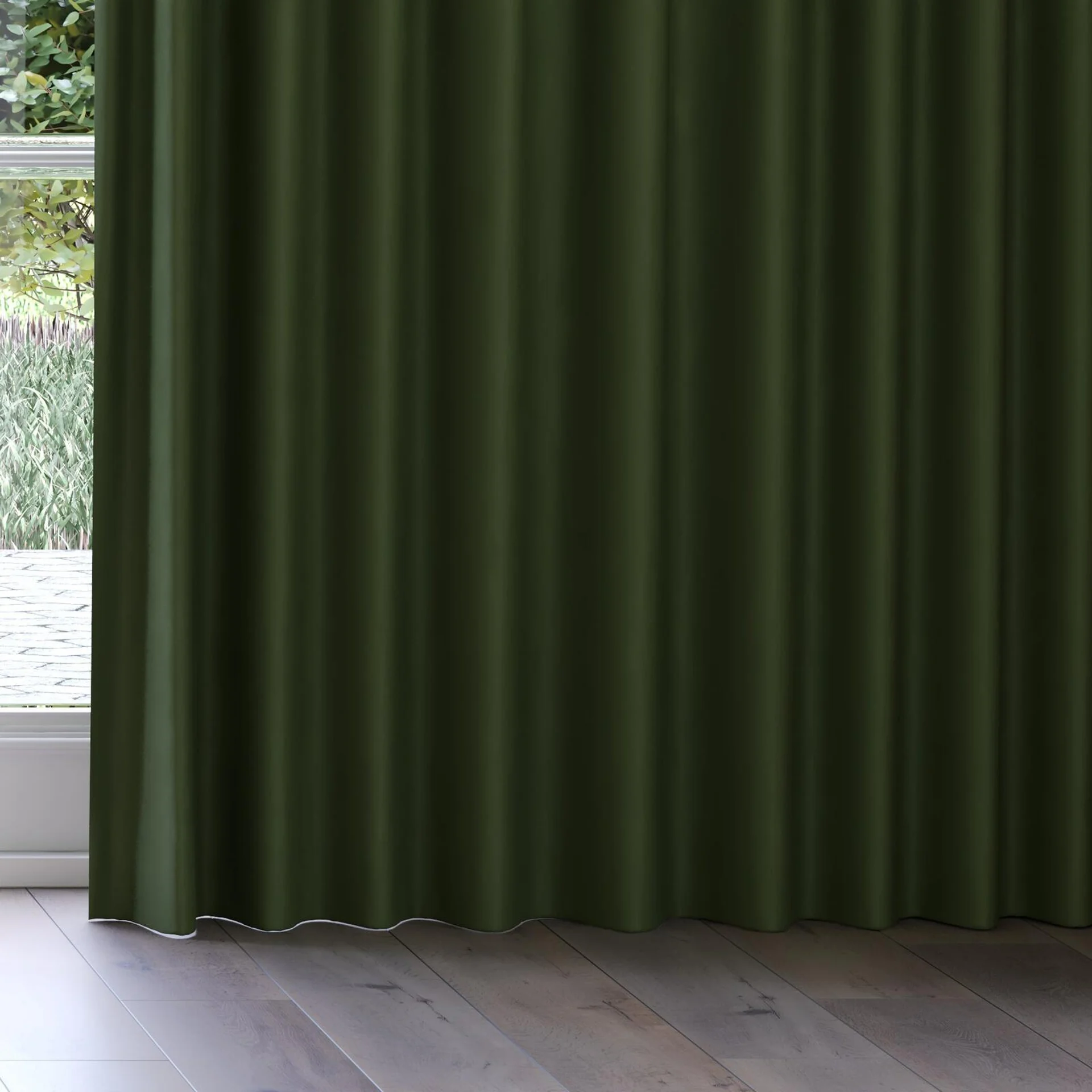 Bottom view of Vela Bottle, on curtain rail