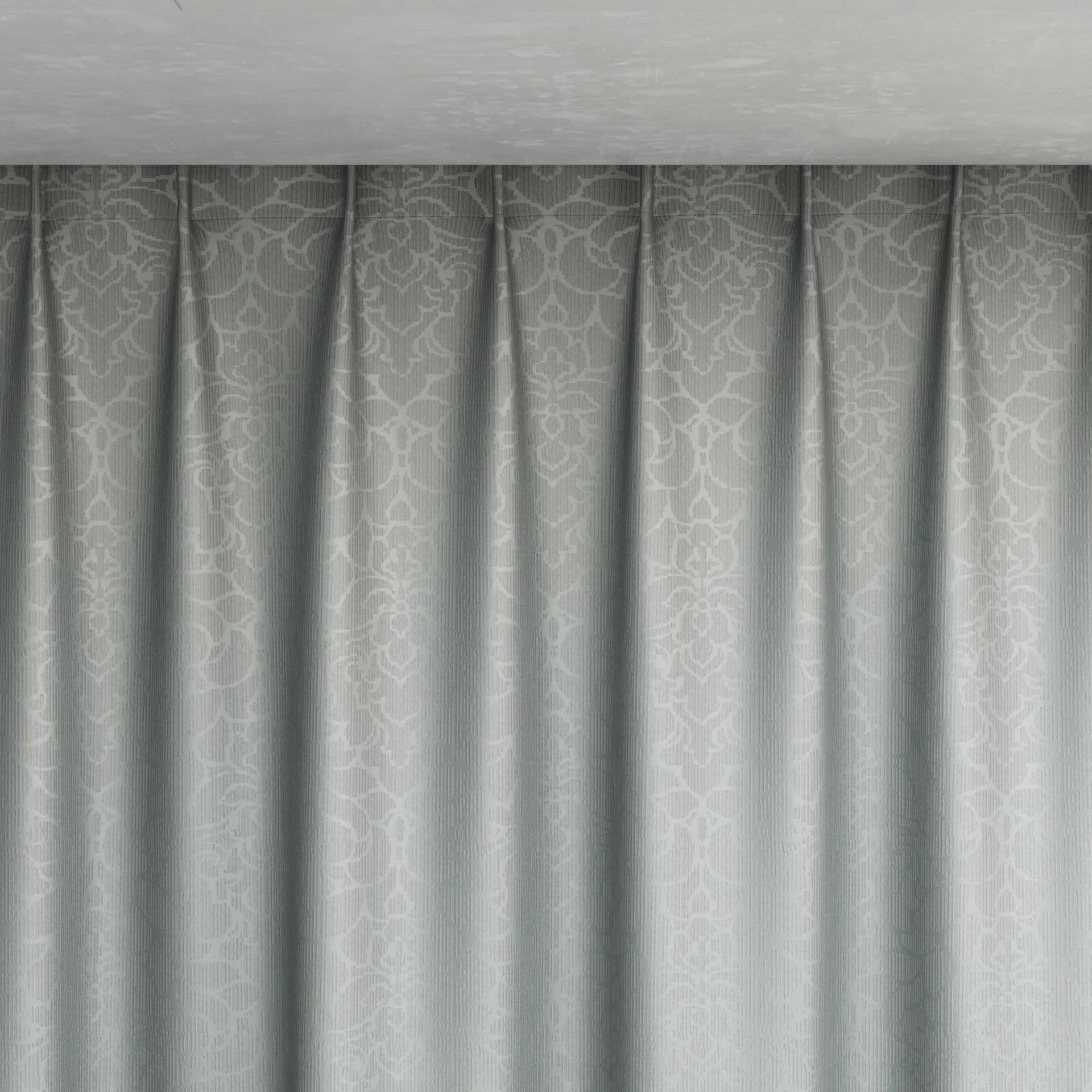 Top view of Opal Dove, pinch pleat