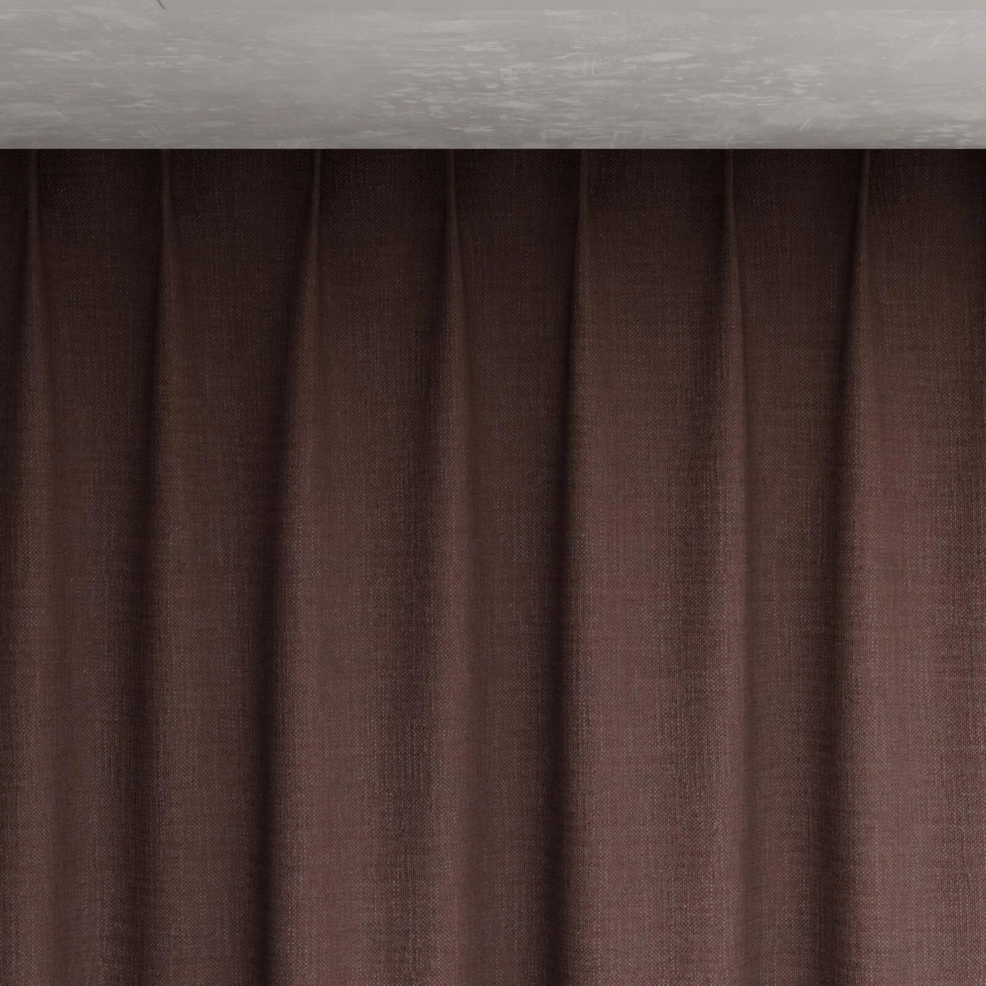 Top view of Planet Plum, pinch pleat
