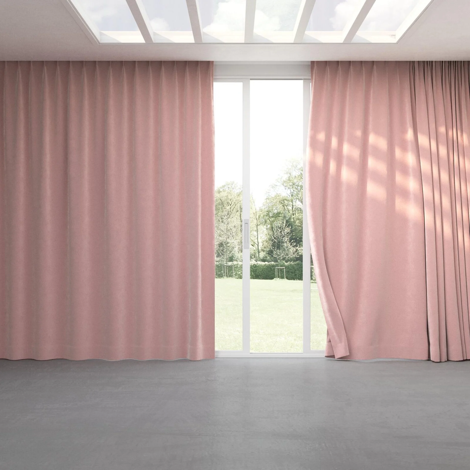 Full view of Lux Velvet Candy 8510, pinch pleat