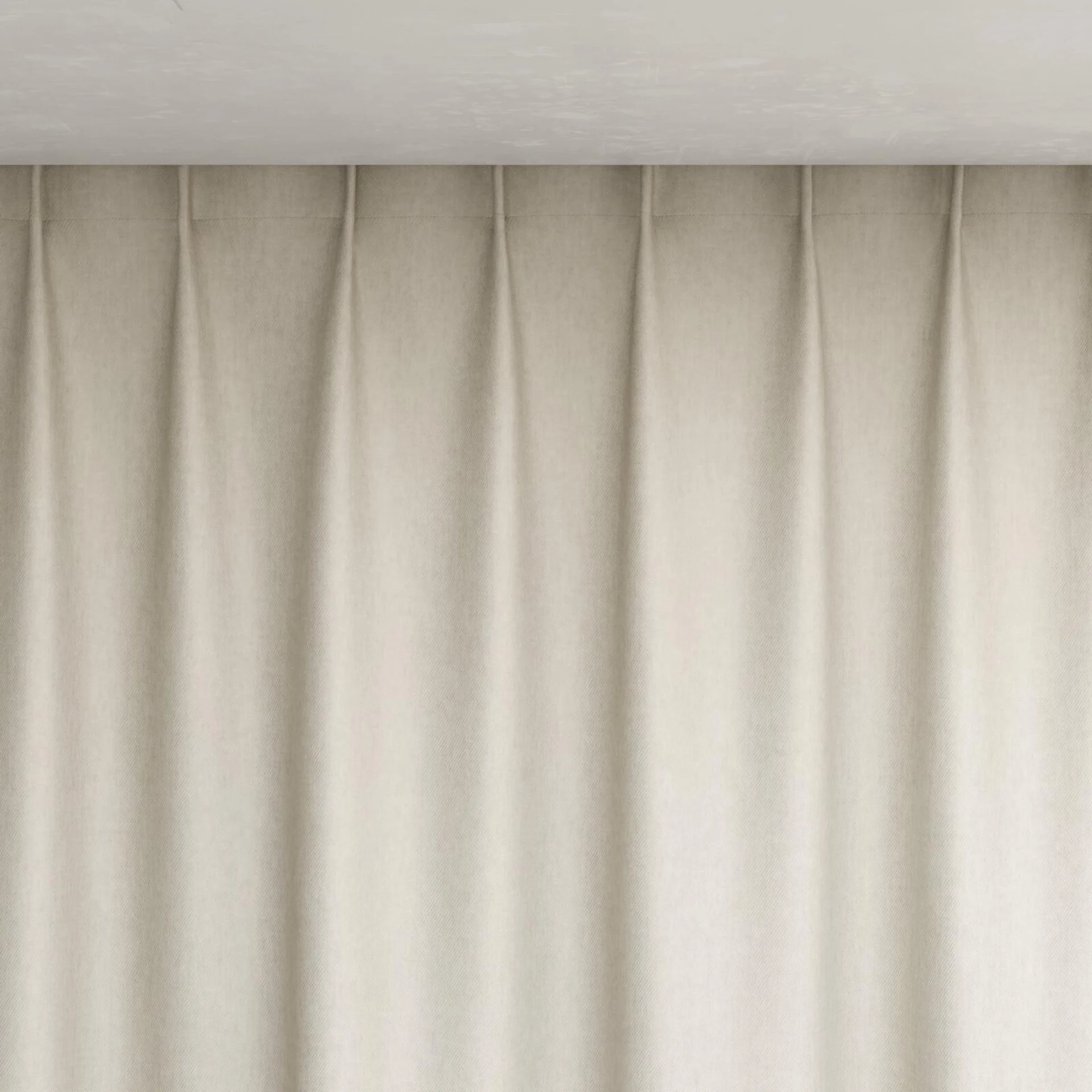 Top view of Fiji Marzipan, pinch pleat