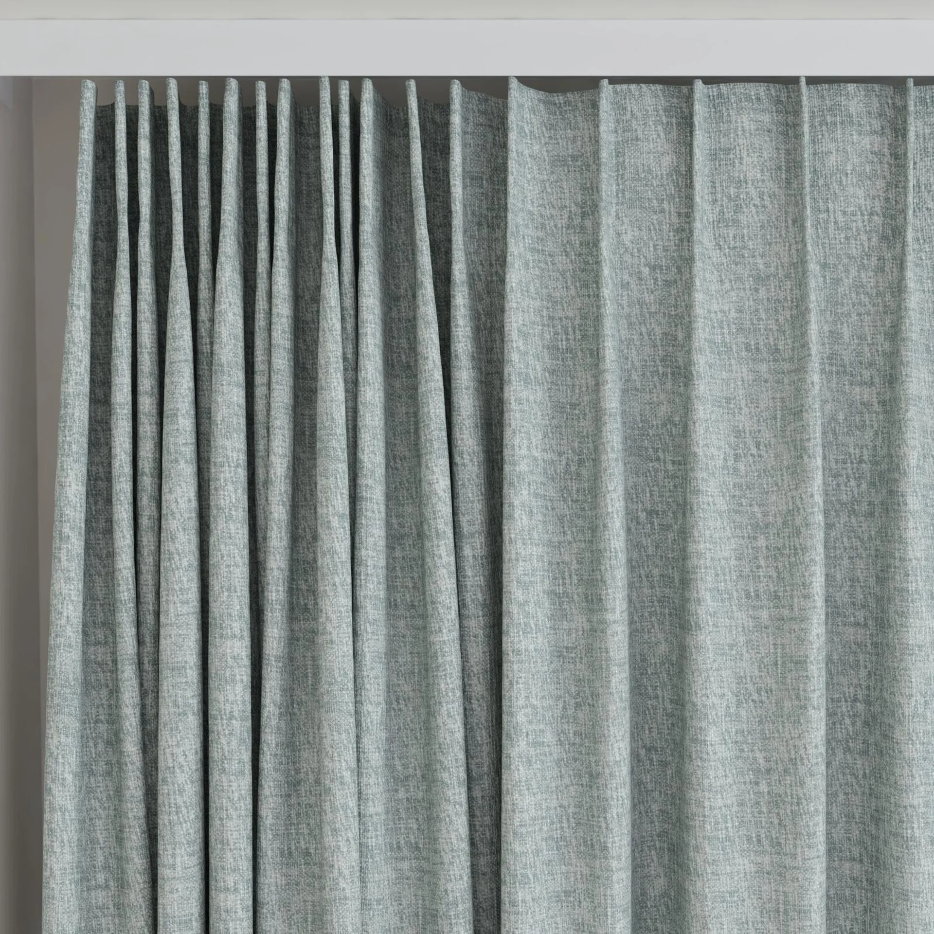 Top view of Earthwild Jade, on curtain rail