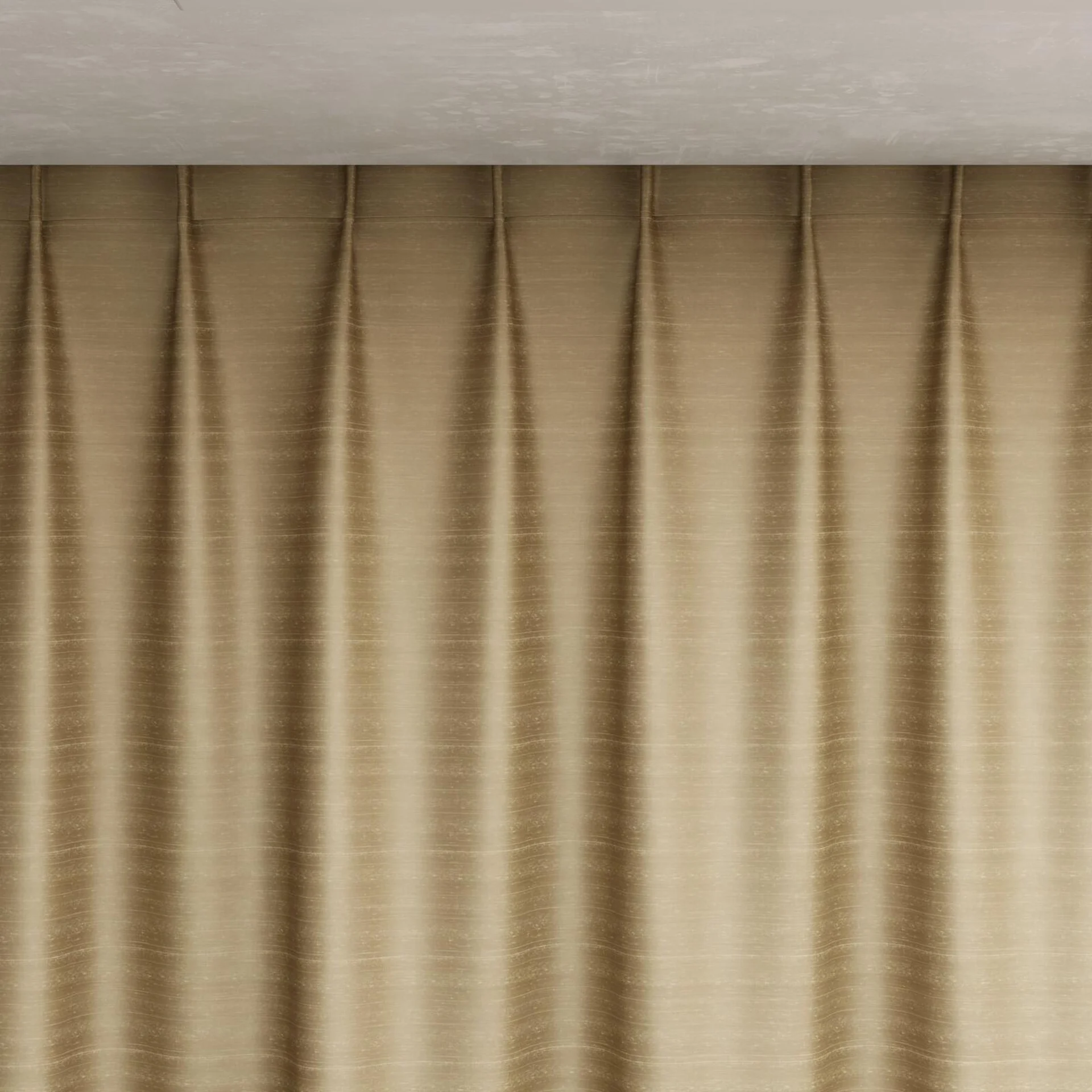 Top view of Silky Earth, pinch pleat
