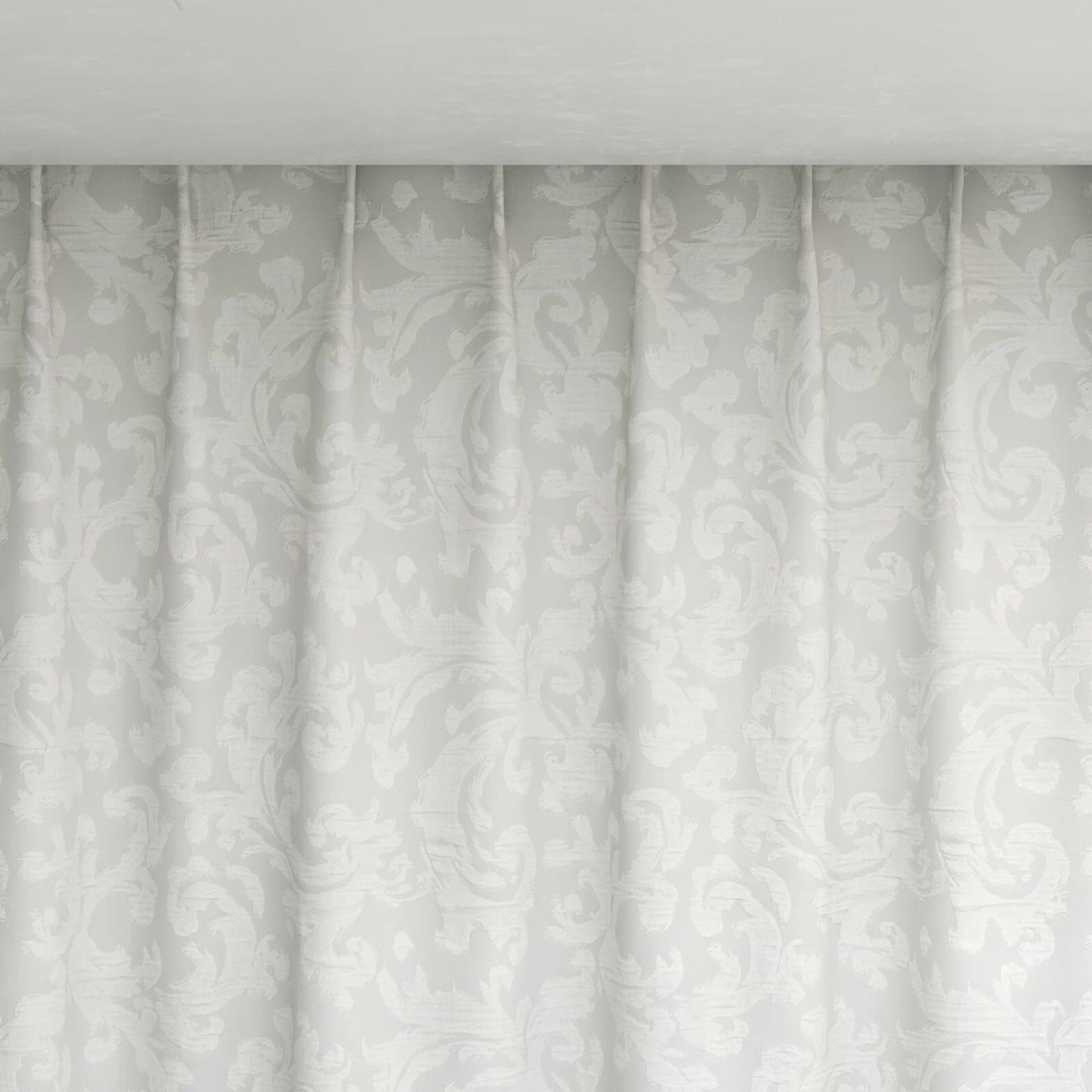 Top view of Juleste Silver, pinch pleat