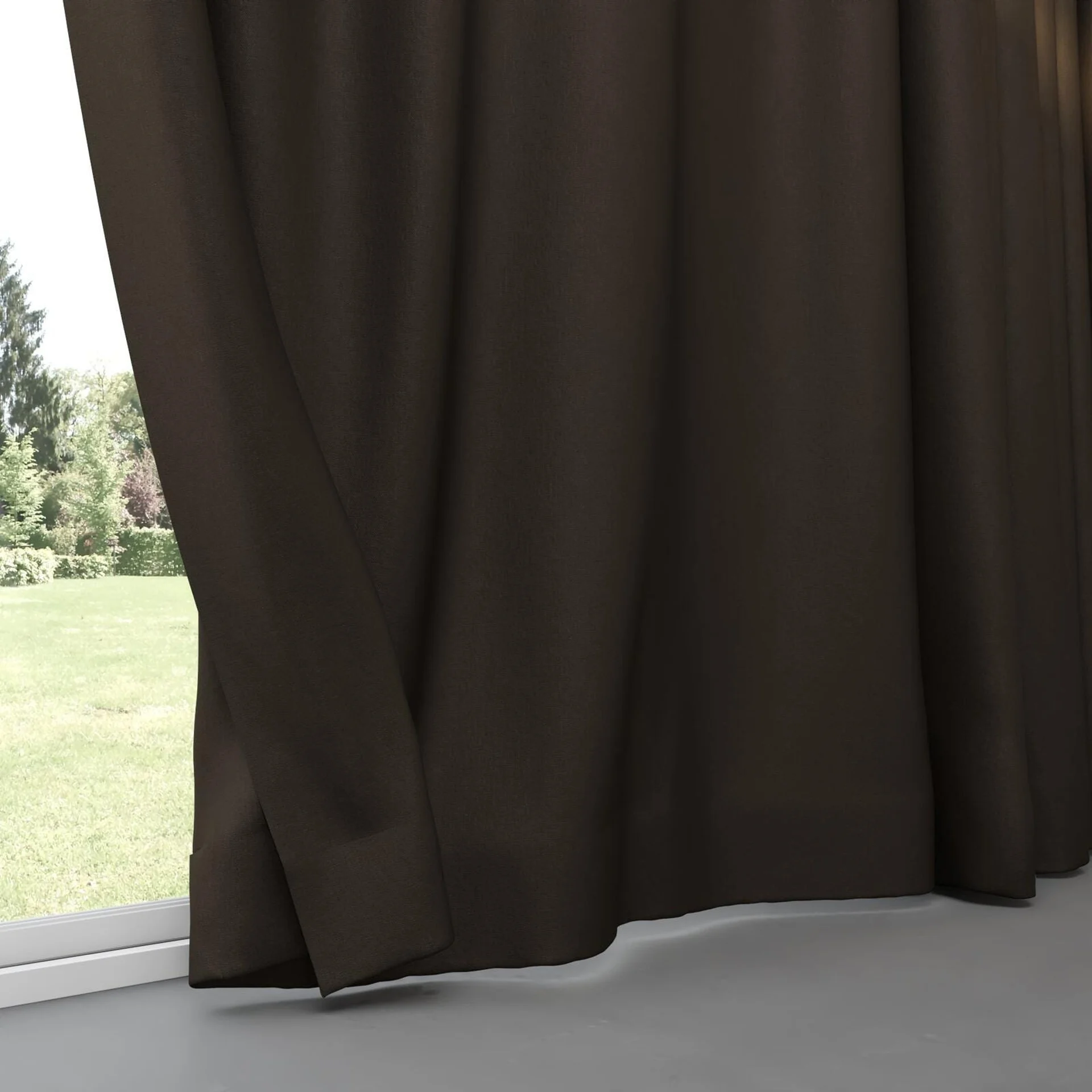 Bottom view of Eternal Clove, pinch pleat