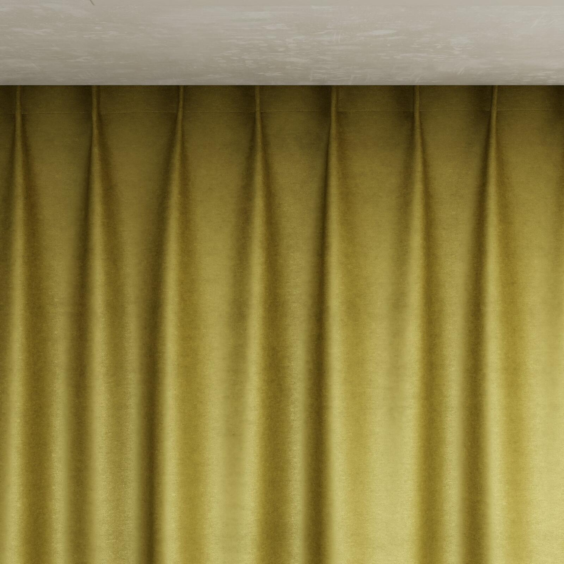 Top view of Baron Moss, pinch pleat