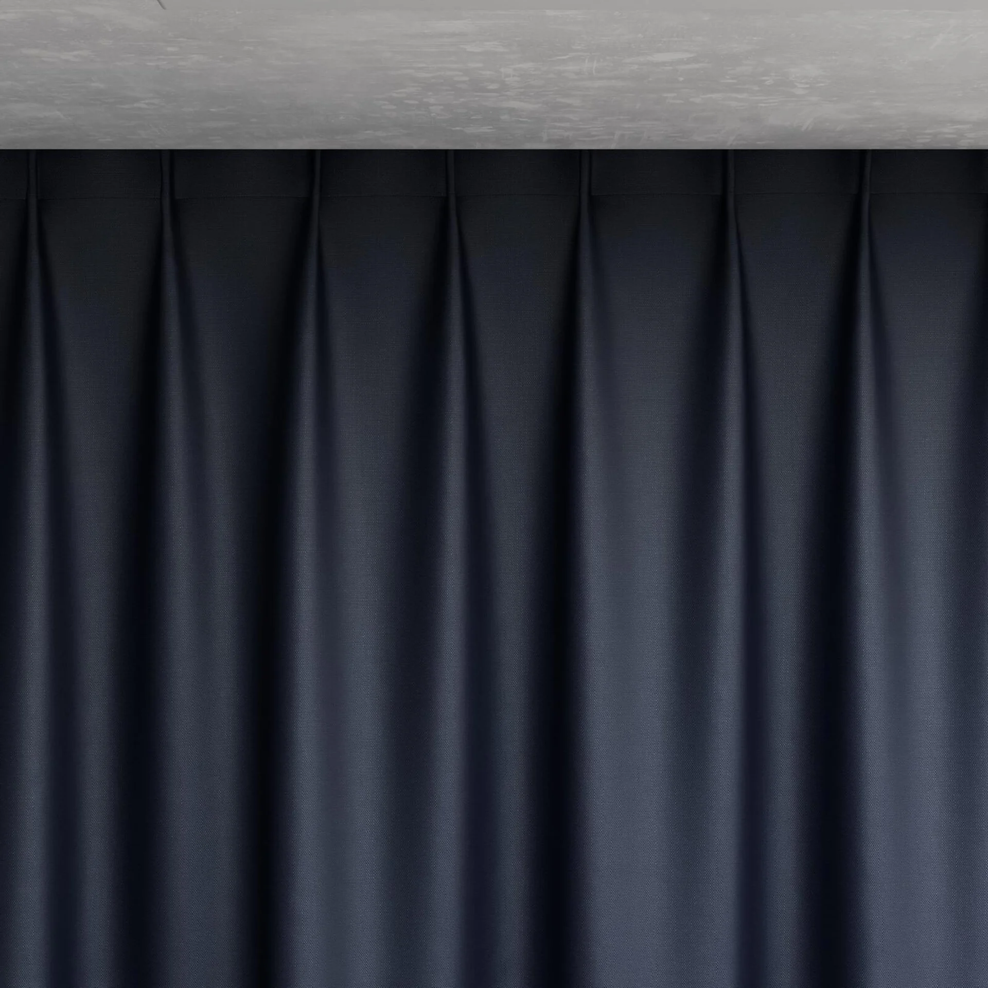 Top view of Stallion 2 Blackout Blue Night, pinch pleat