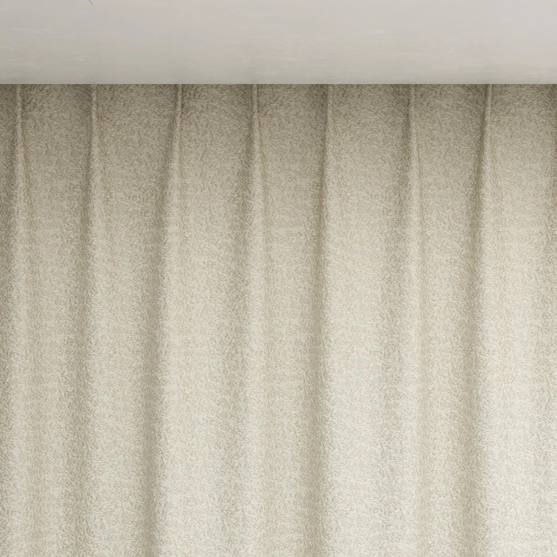 Top view of Metallique White Gold, pinch pleat