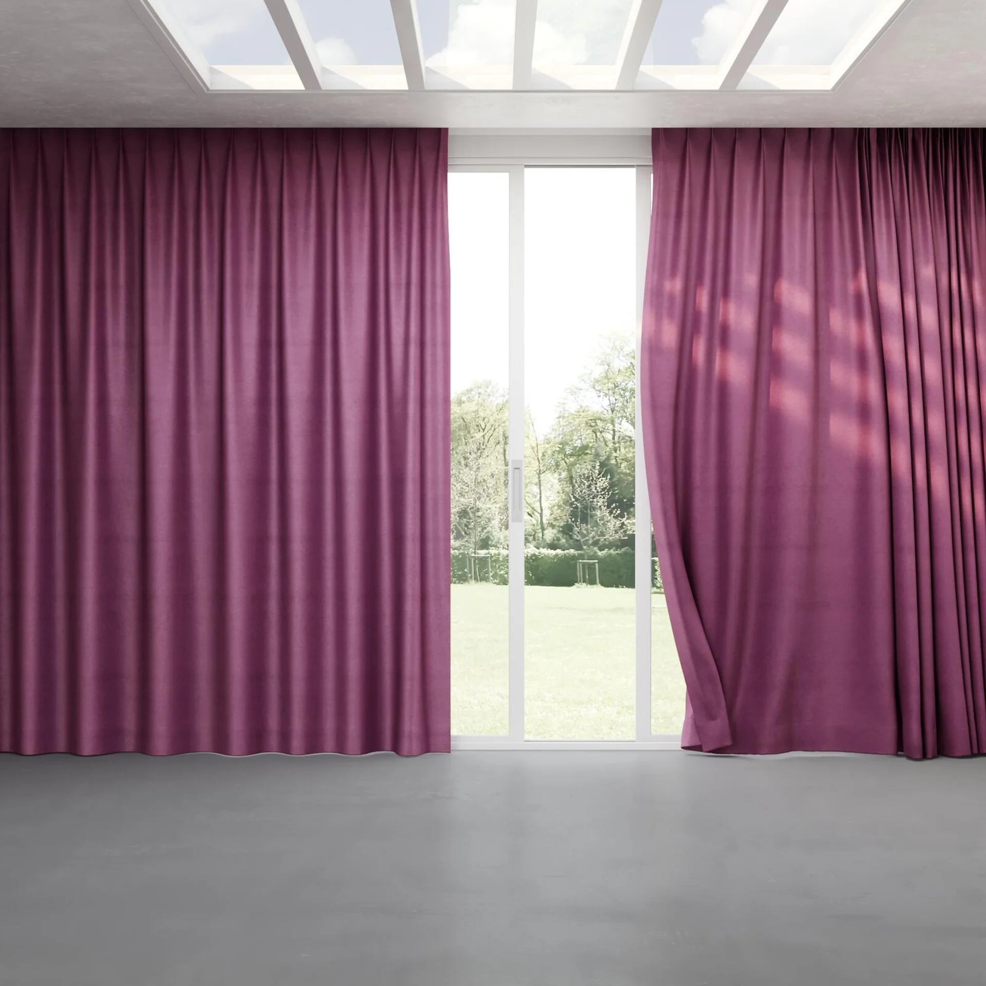 Full view of Baron Crocus, pinch pleat