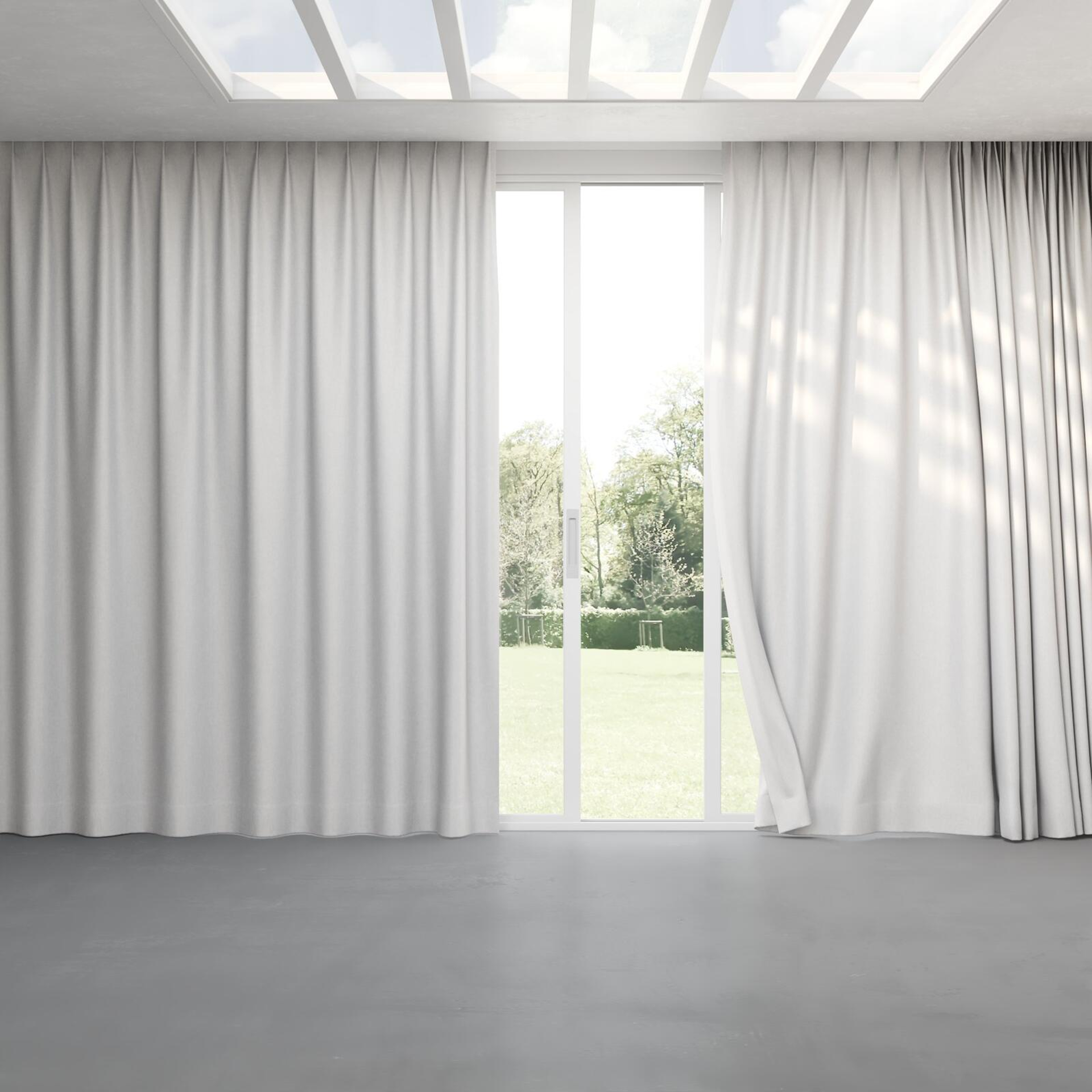 Full view of Fiji Dove, pinch pleat