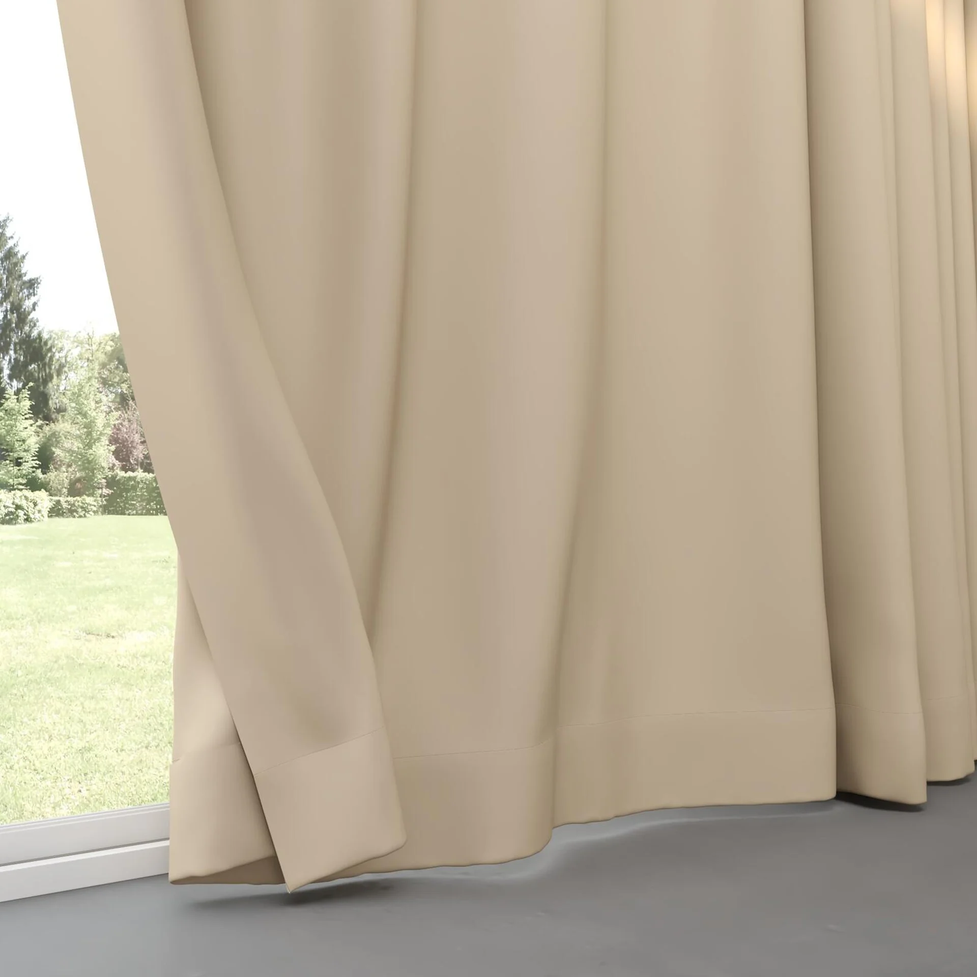Bottom view of Ultra Dim Sesame, pinch pleat