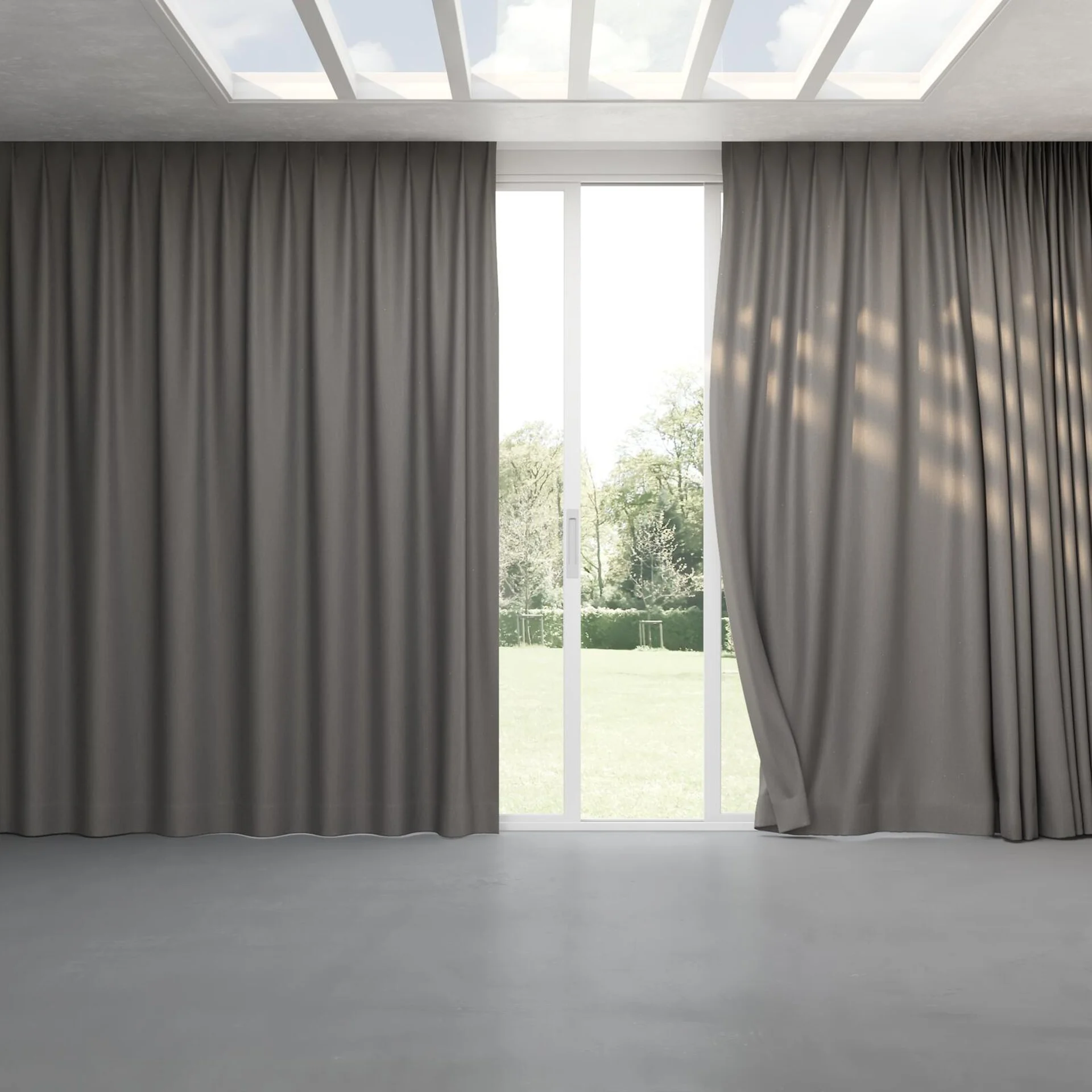 Full view of Excel Elephant, pinch pleat