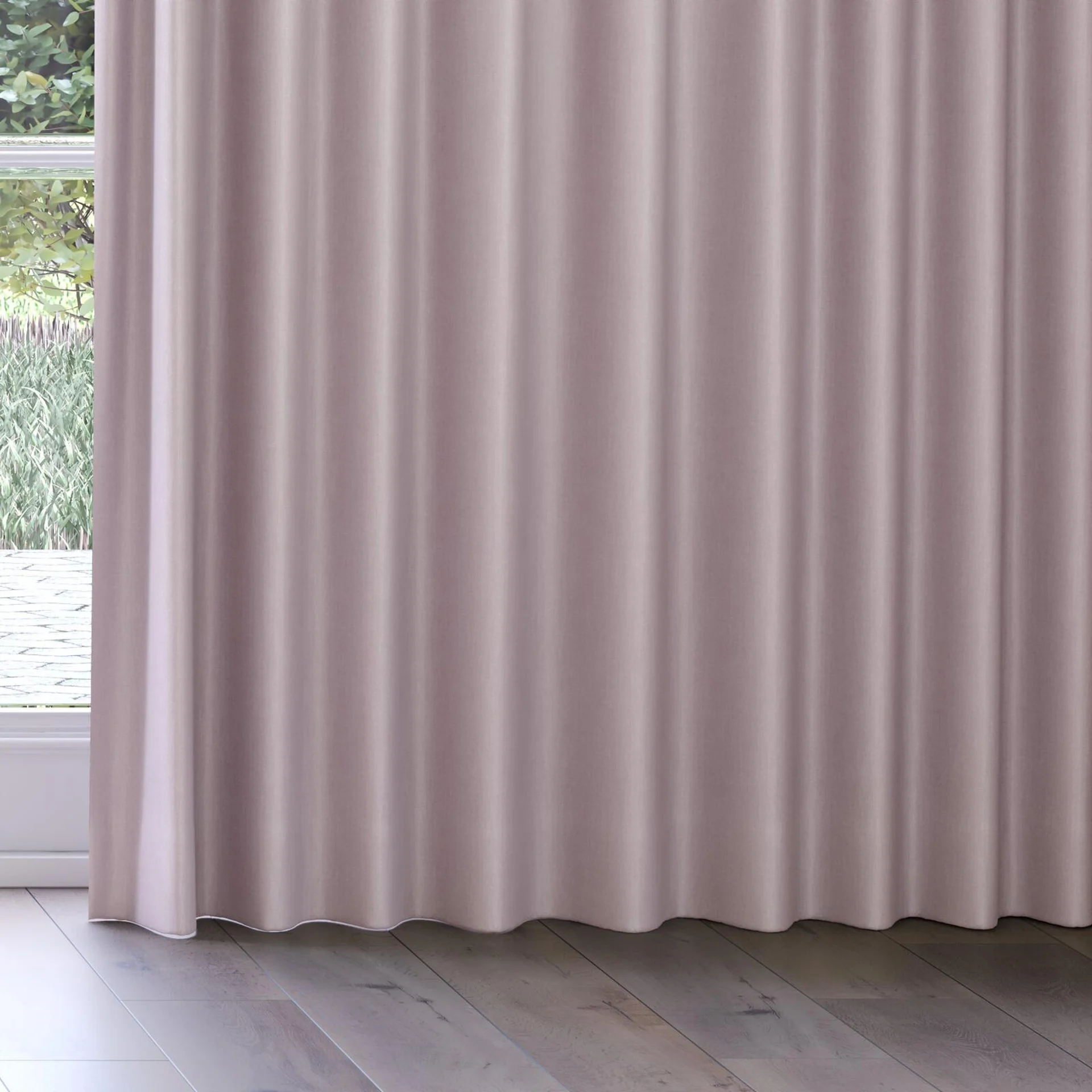 Bottom view of Kidglove Quartz, on curtain rail