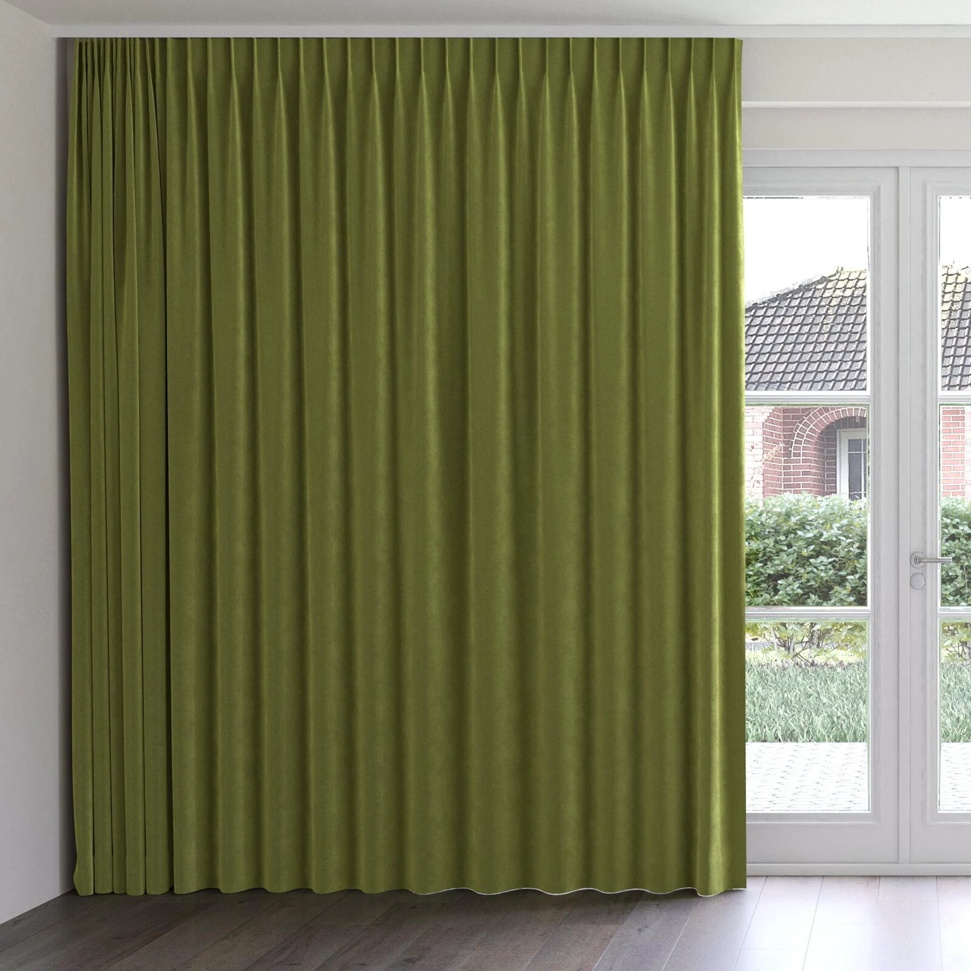 Front view of Vienna Orchard, on curtain rail