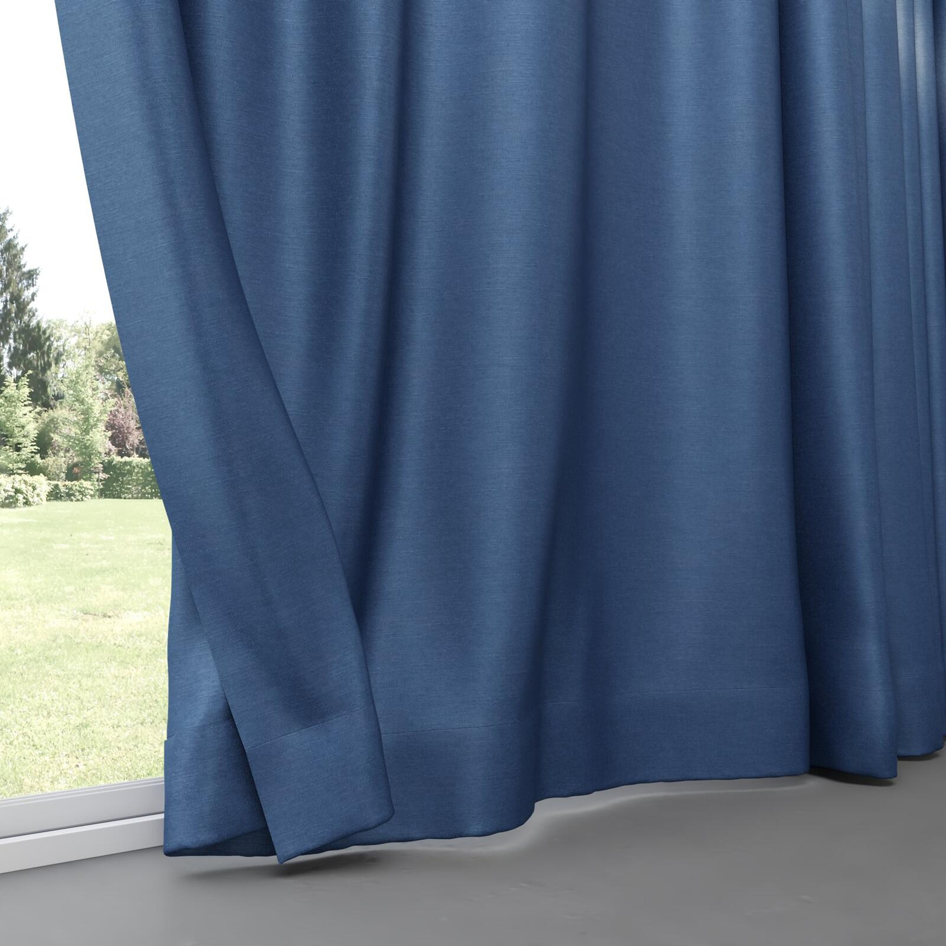 Bottom view of Provence Indigo, pinch pleat