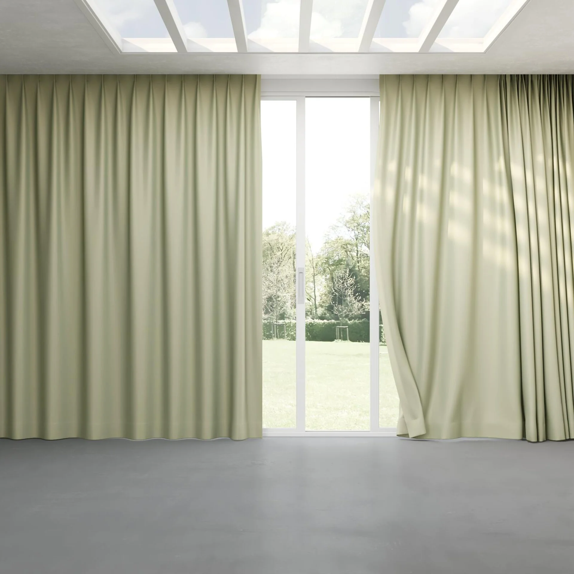 Full view of Blockbuster Dune, pinch pleat