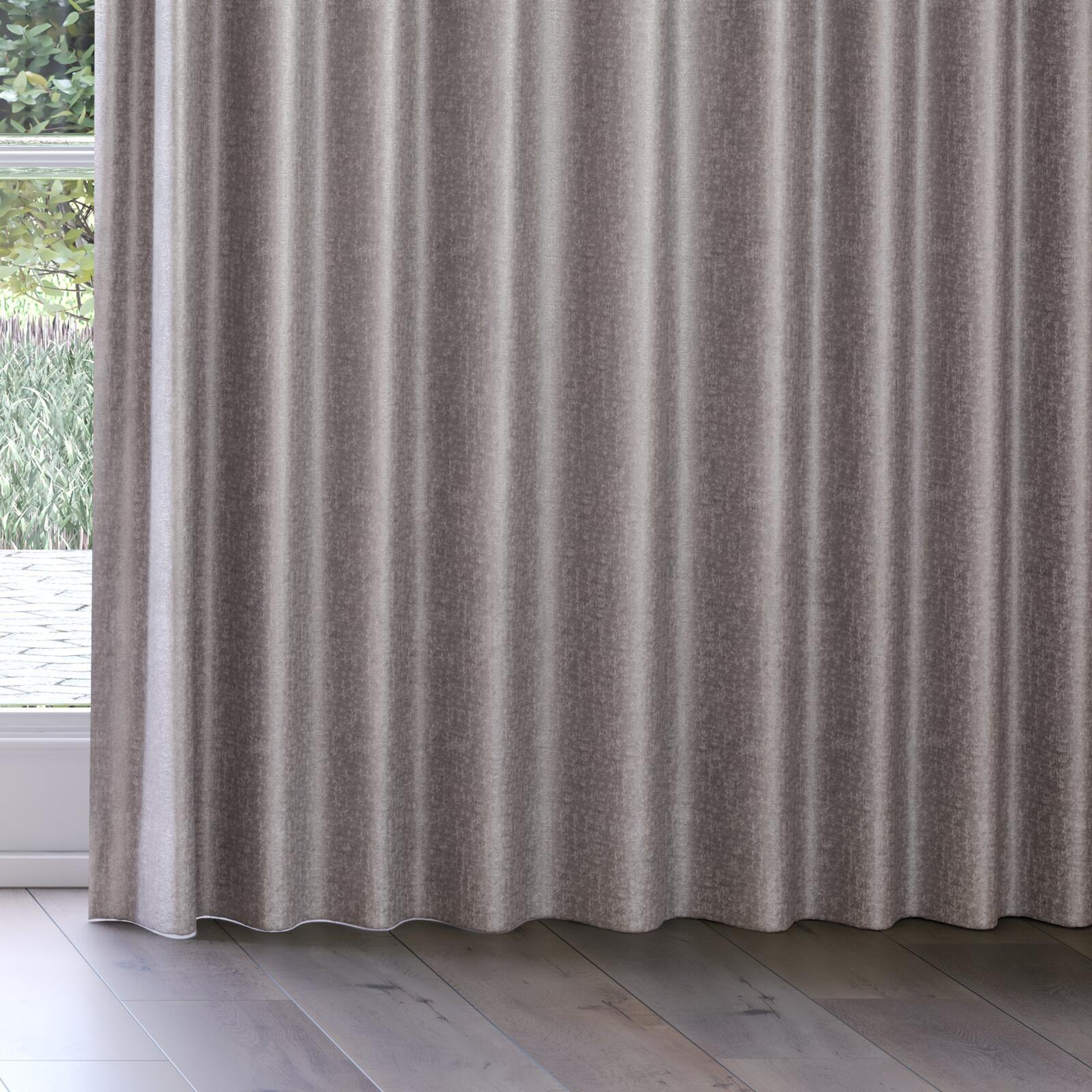 Bottom view of Hug Silver, on curtain rail