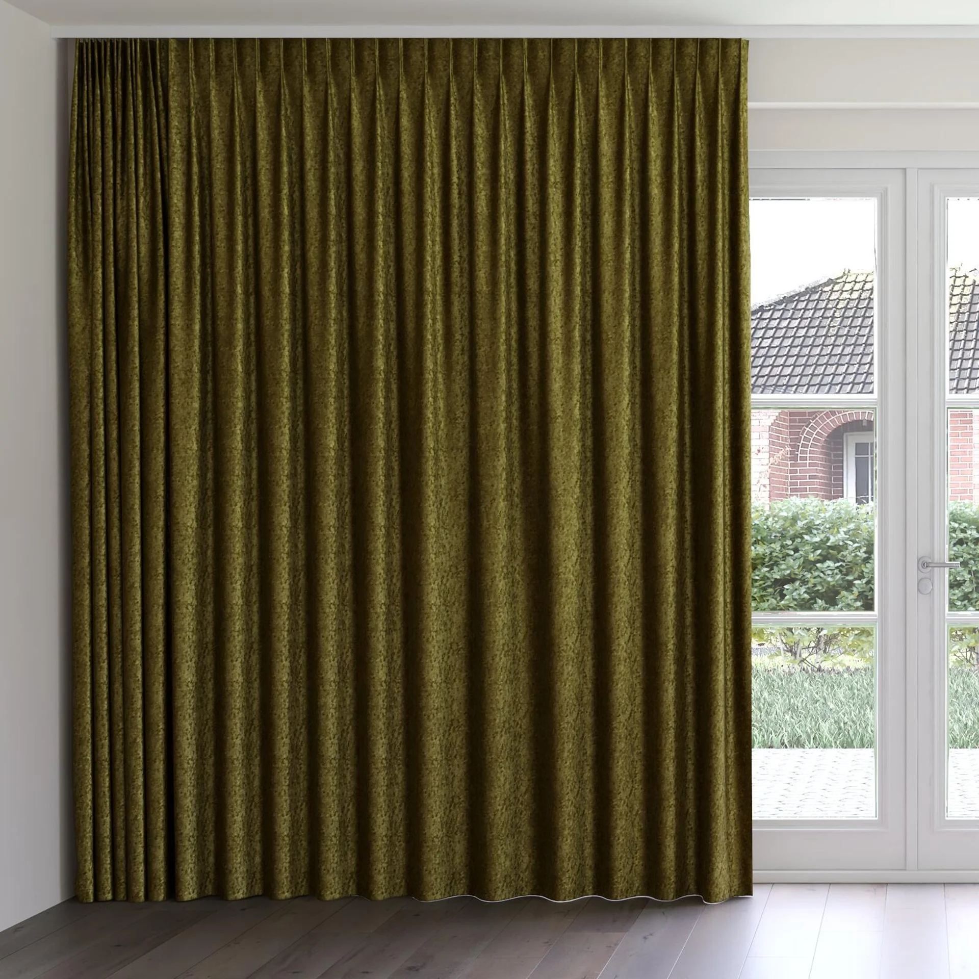 Front view of Opera Leaf, on curtain rail