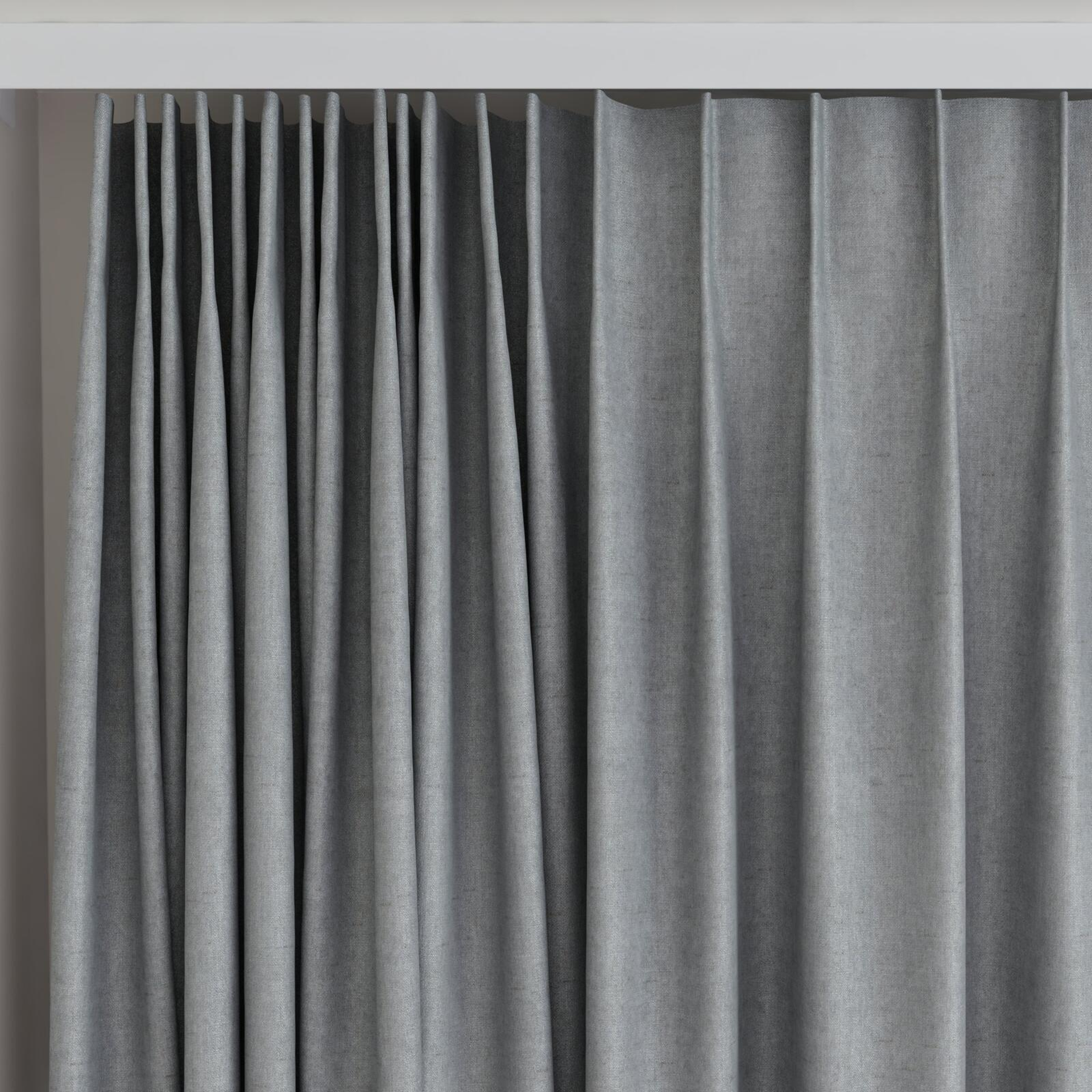 Top view of Monterey Drizzle, on curtain rail