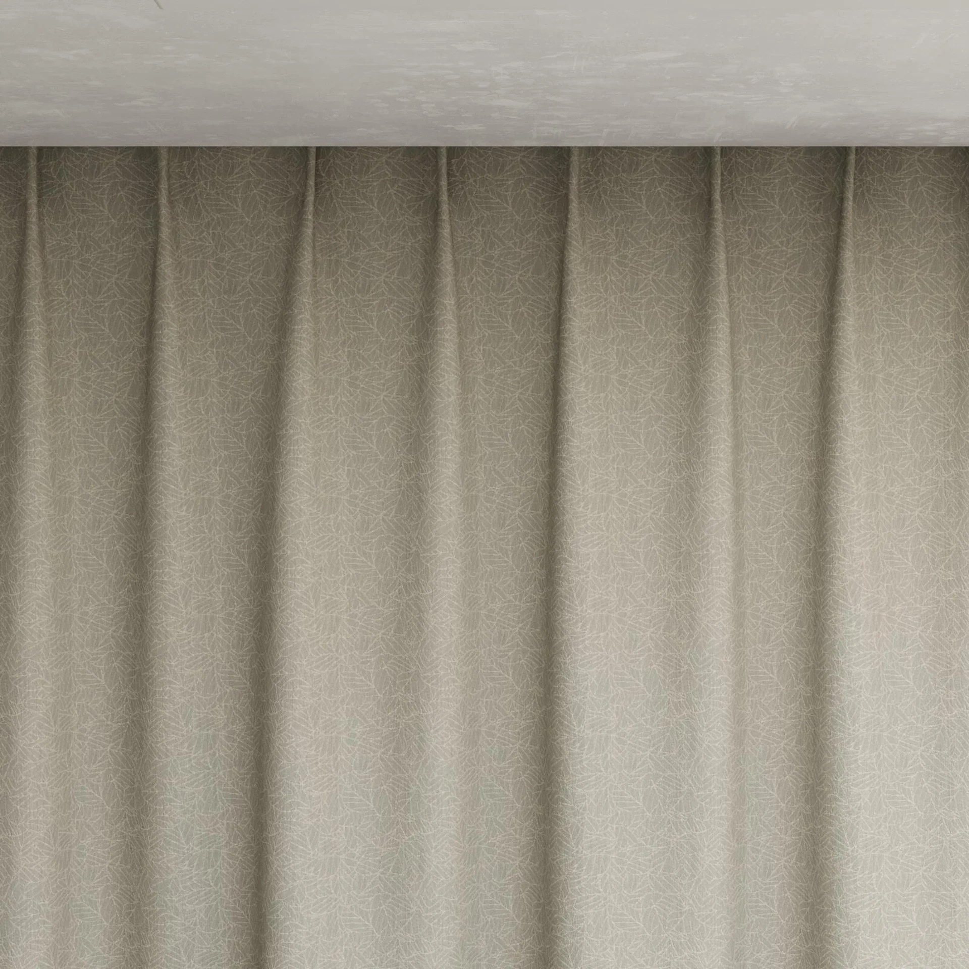Top view of Laurel FR Blackout Cloud, pinch pleat