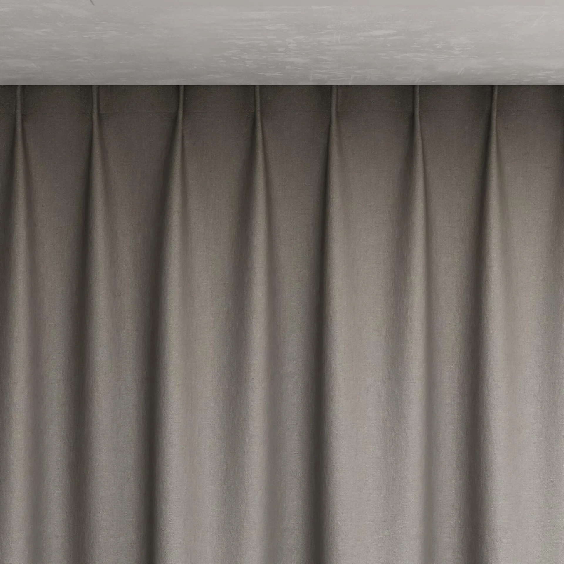 Top view of Eternal Aluminium, pinch pleat