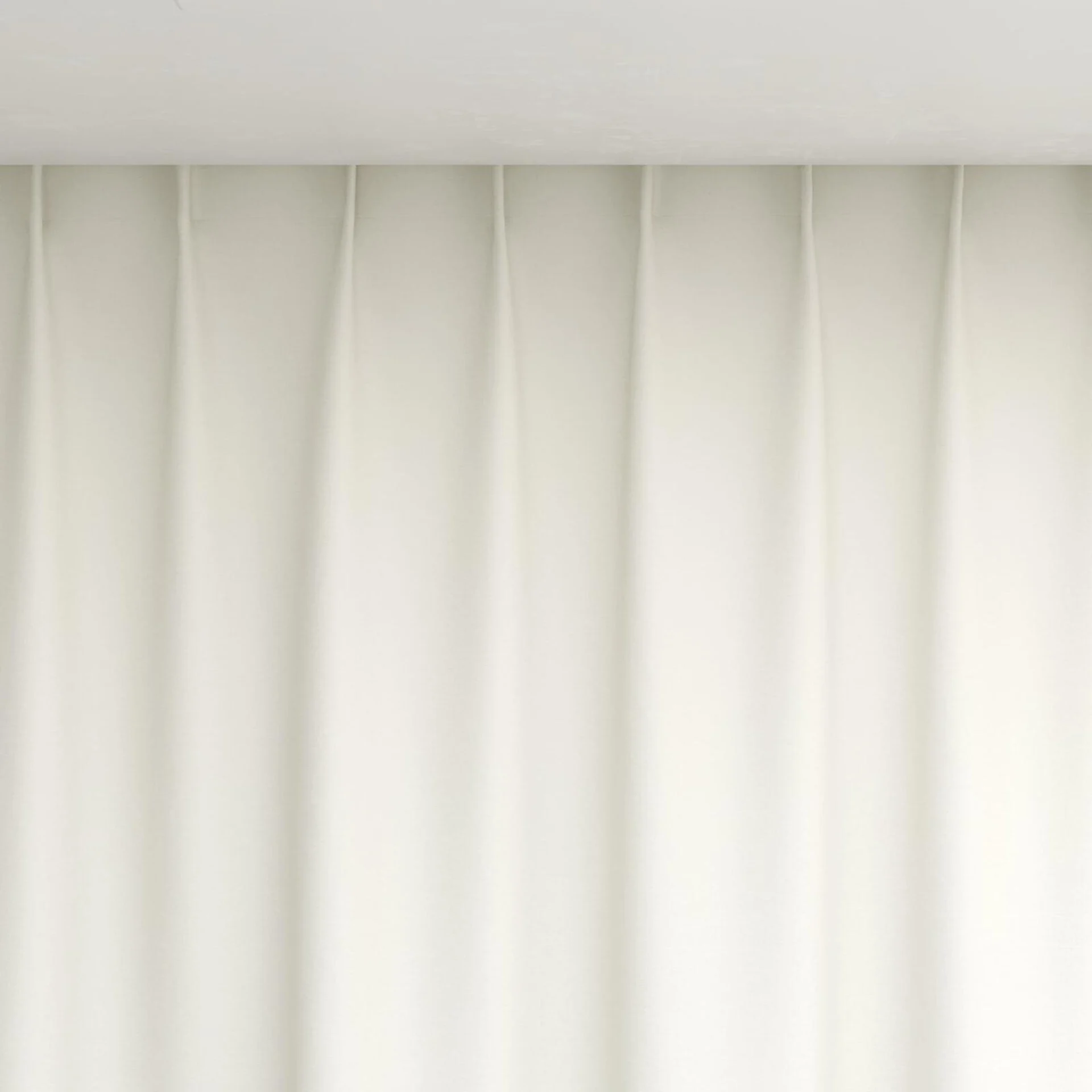 Top view of Brugge Ivory, pinch pleat