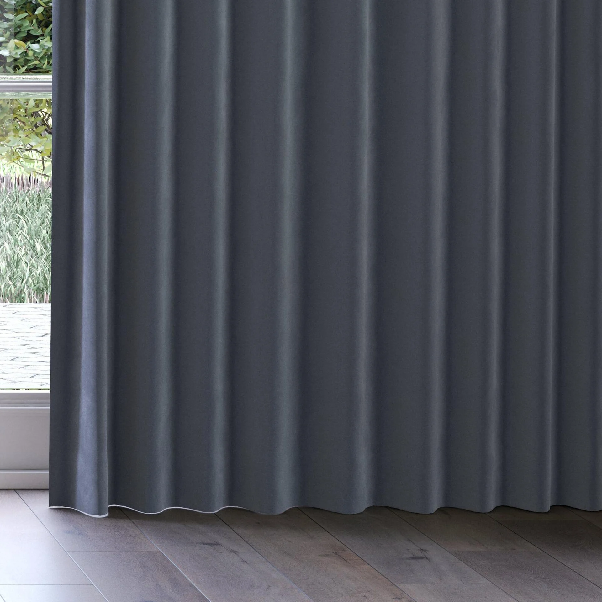 Bottom view of Verbier Elephant, on curtain rail