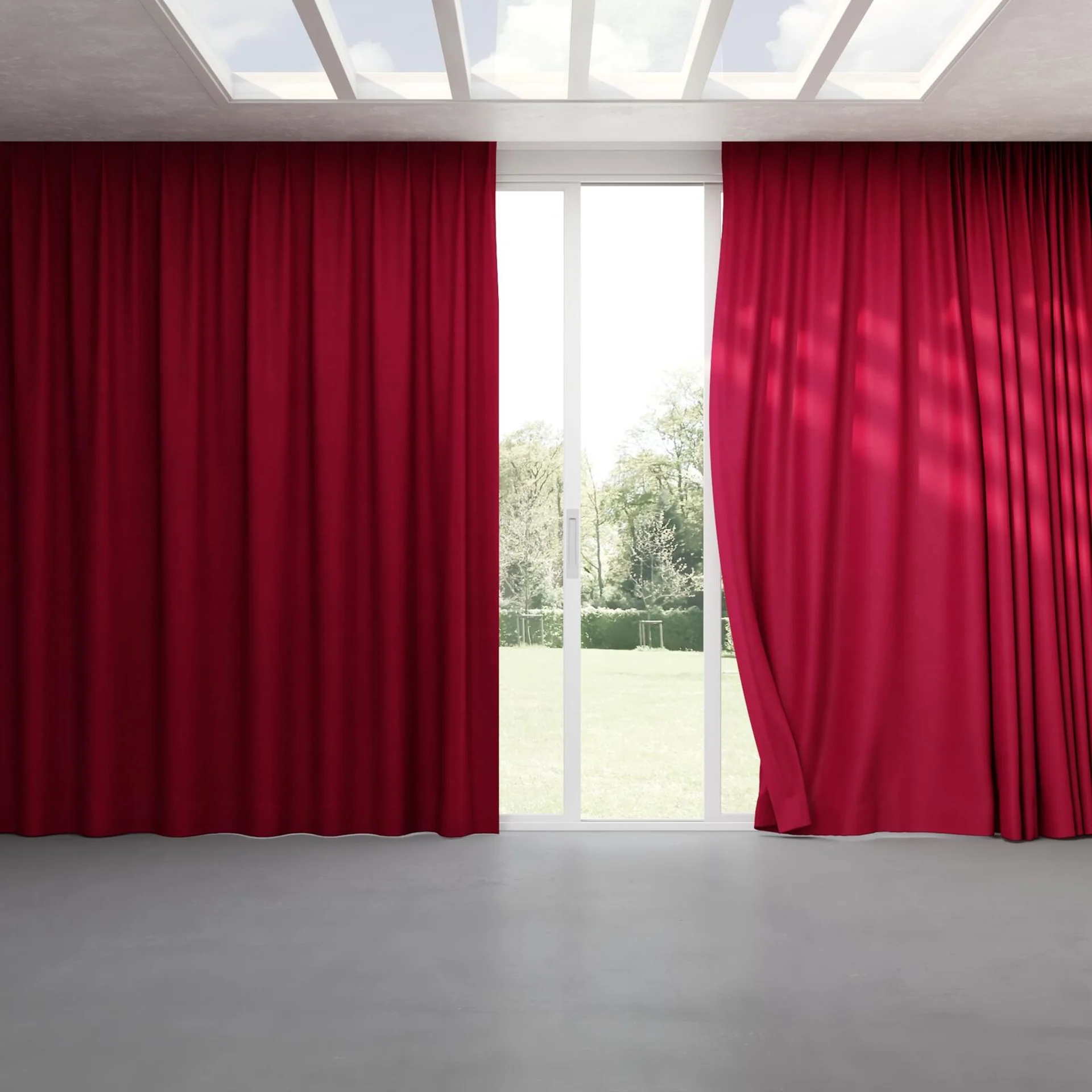 Full view of Lech Grenadine, pinch pleat