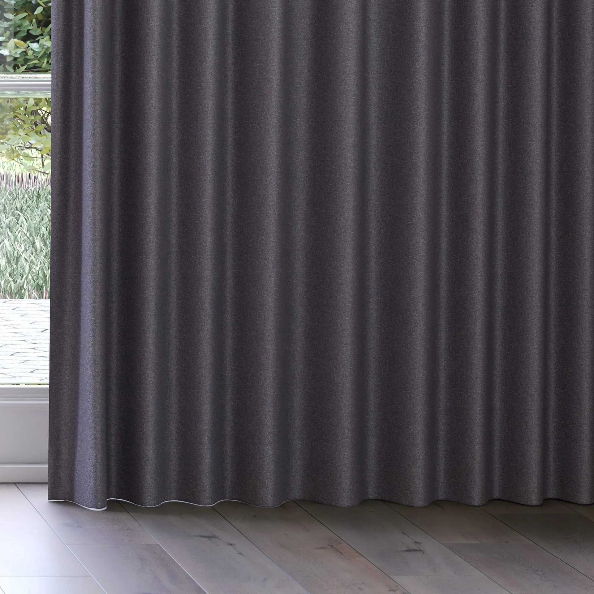 Bottom view of Bora Bora Twilight, on curtain rail