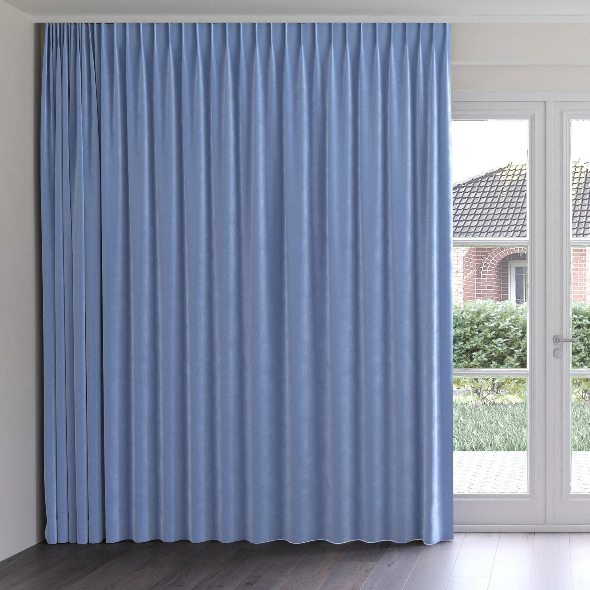 Front view of Verbier Ocean, on curtain rail