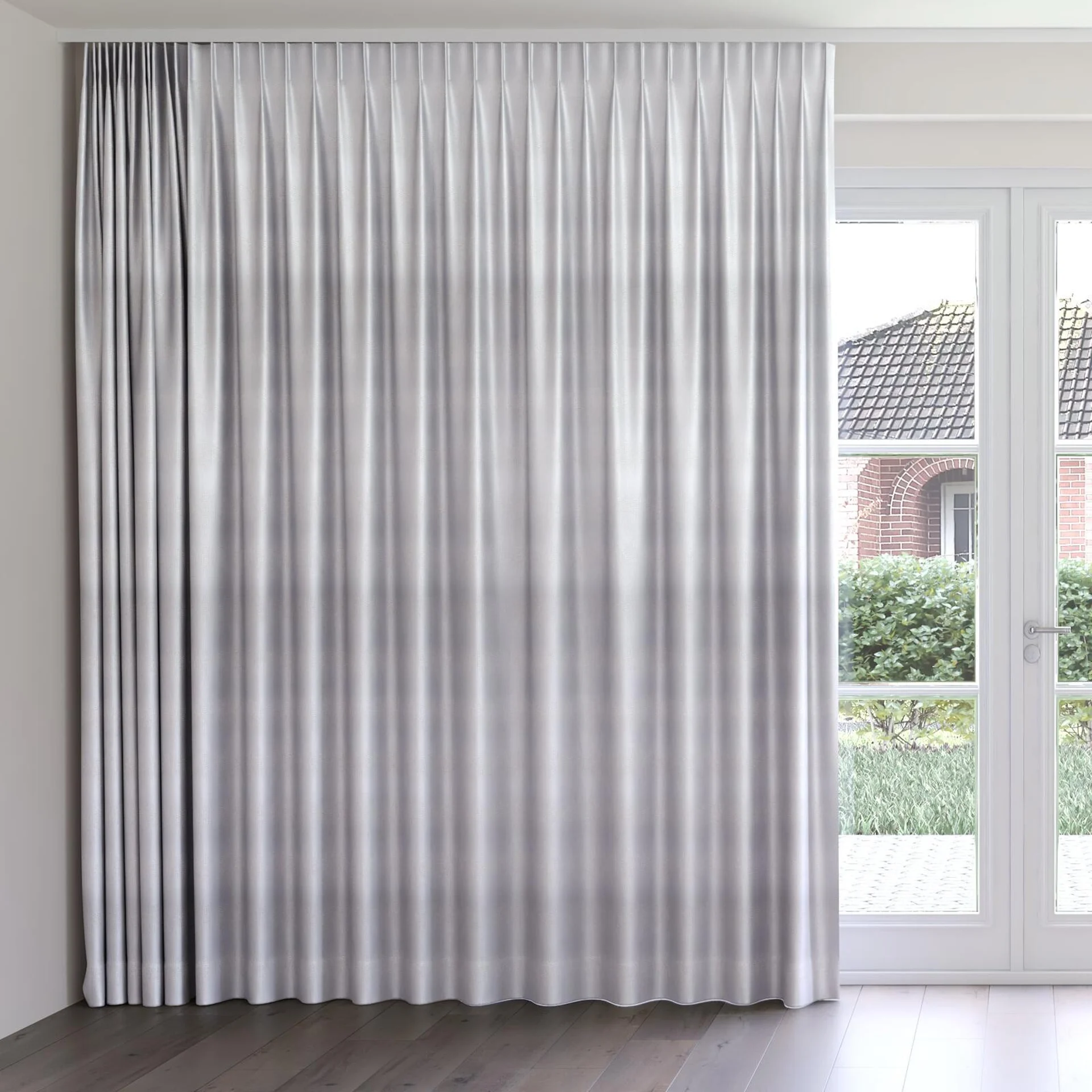 Front view of Glint Parma, on curtain rail