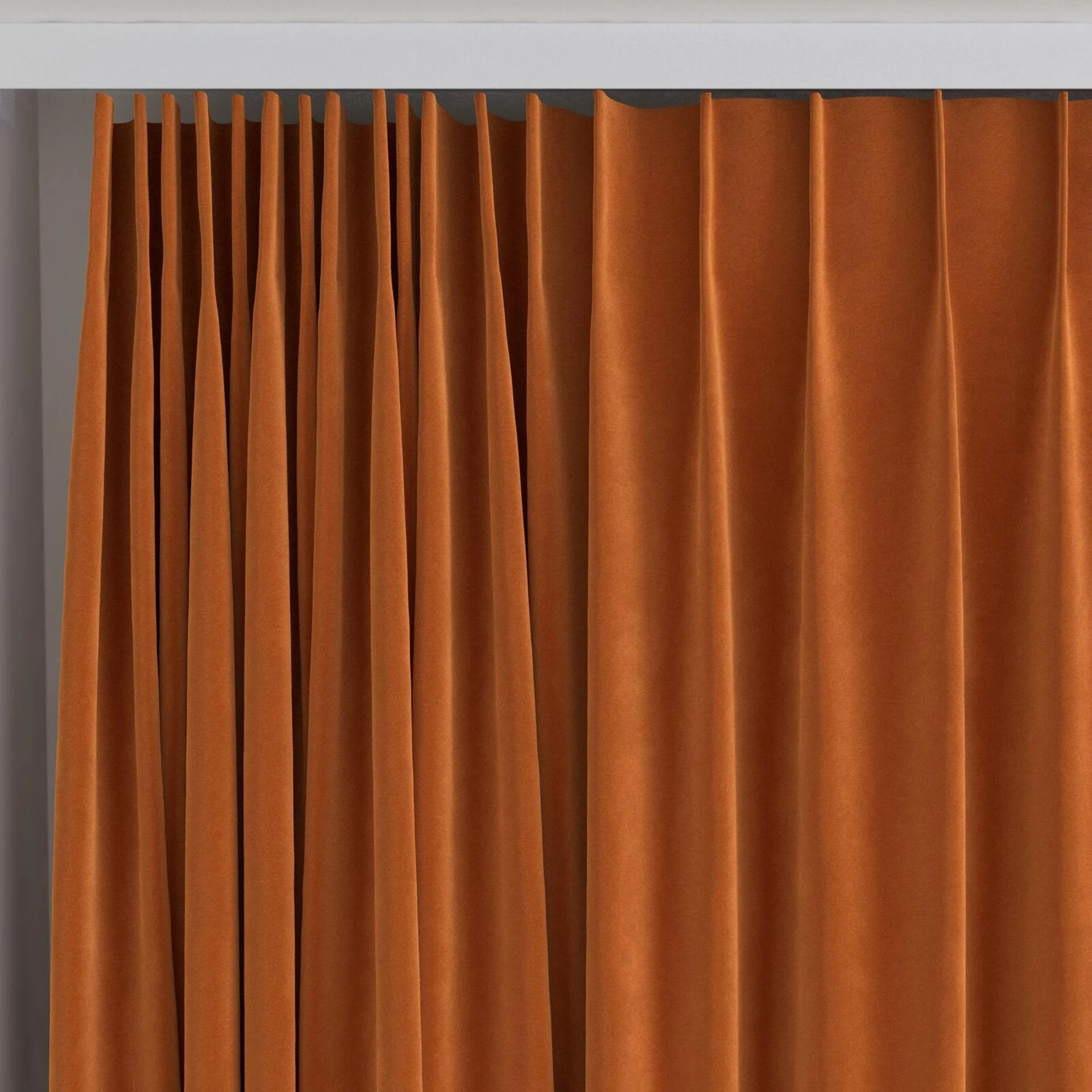 Top view of Vienna Bronzed, on curtain rail
